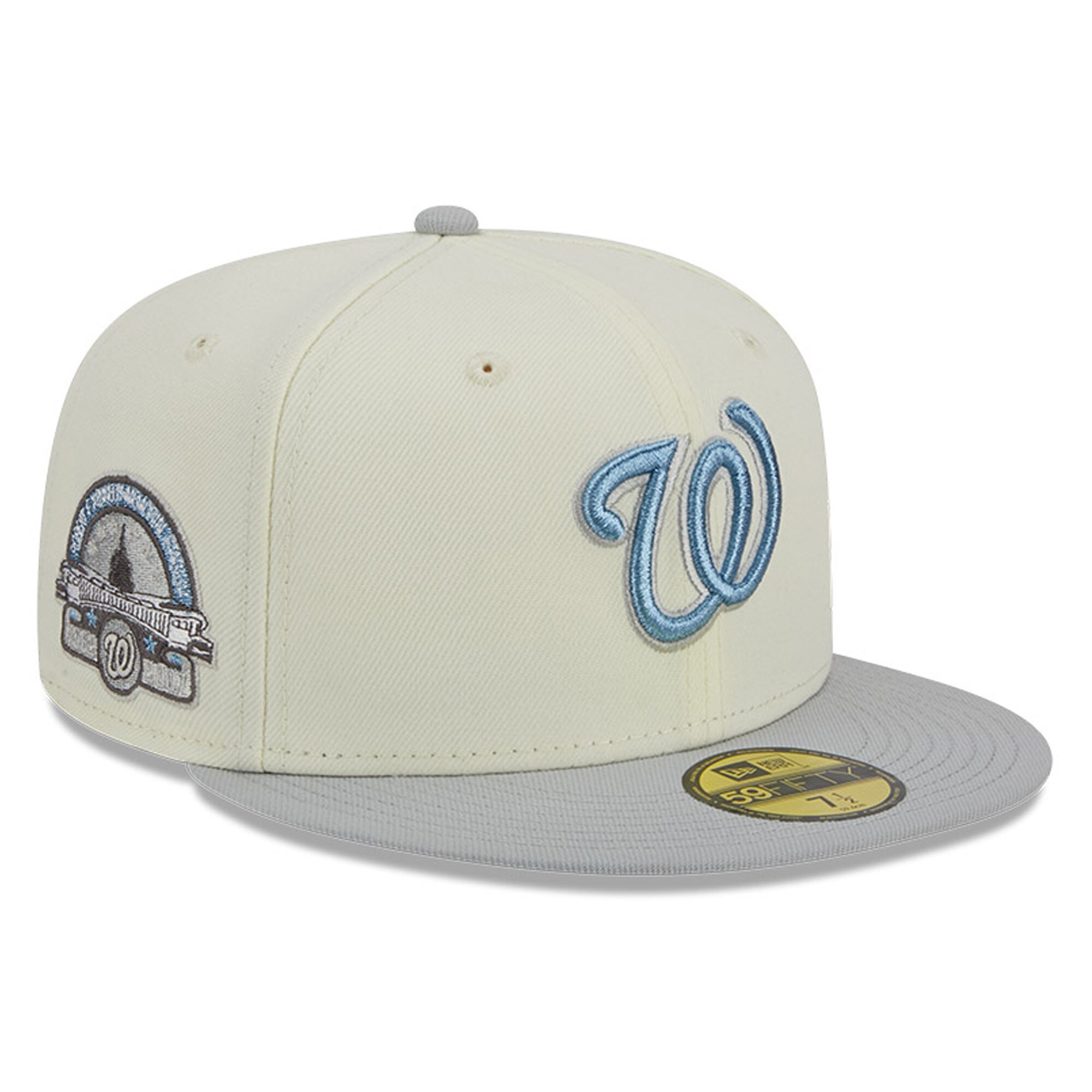 Washington Nationals New Era City Icon 59FIFTY Fitted Hat - White - PersonalJerseys