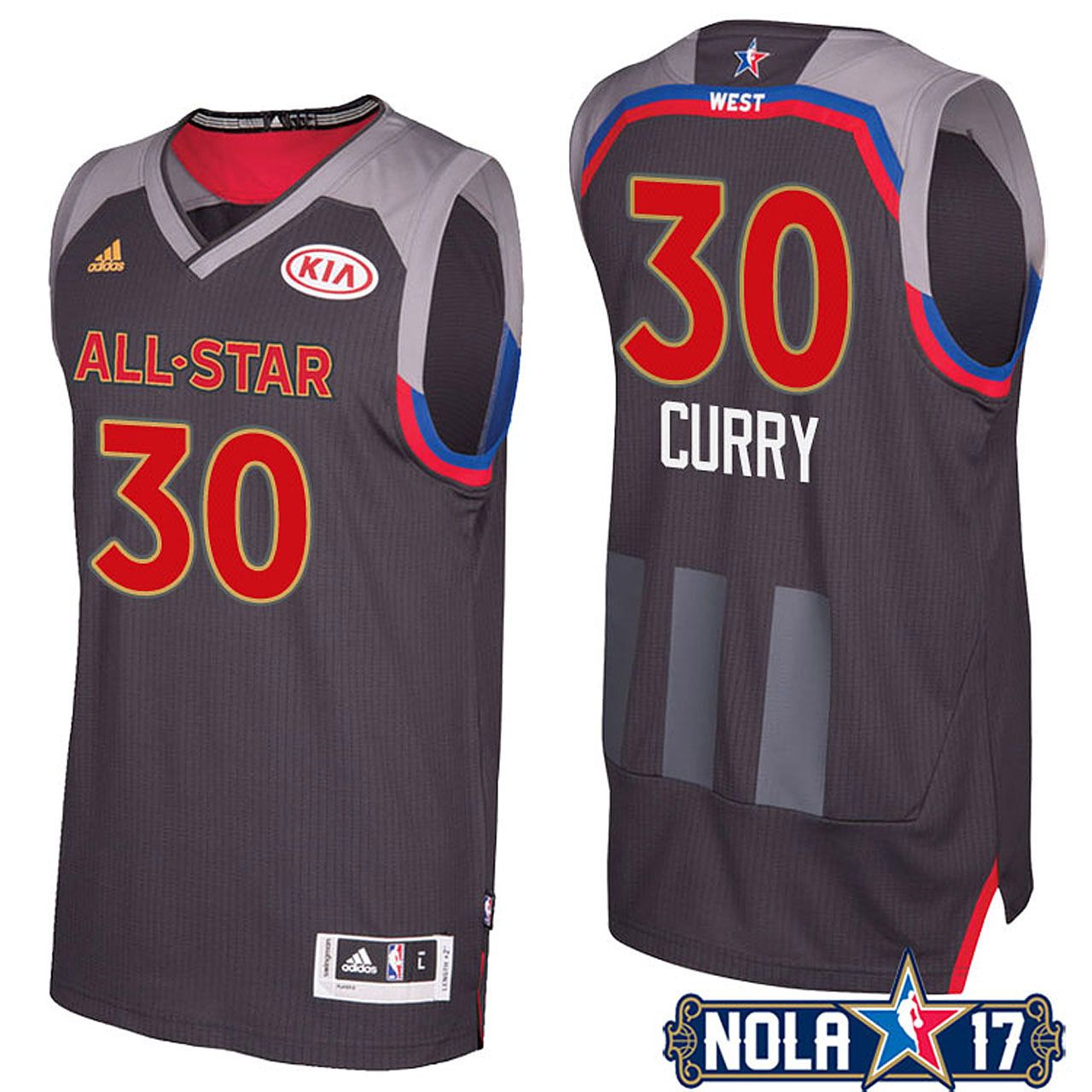 Male 2017 All-Star Warriors Stephen Curry #30 Western Conference Charcoal Jersey - Friend Lounge Store - Shop for All Things Jerseys Sports - PersonalJerseys