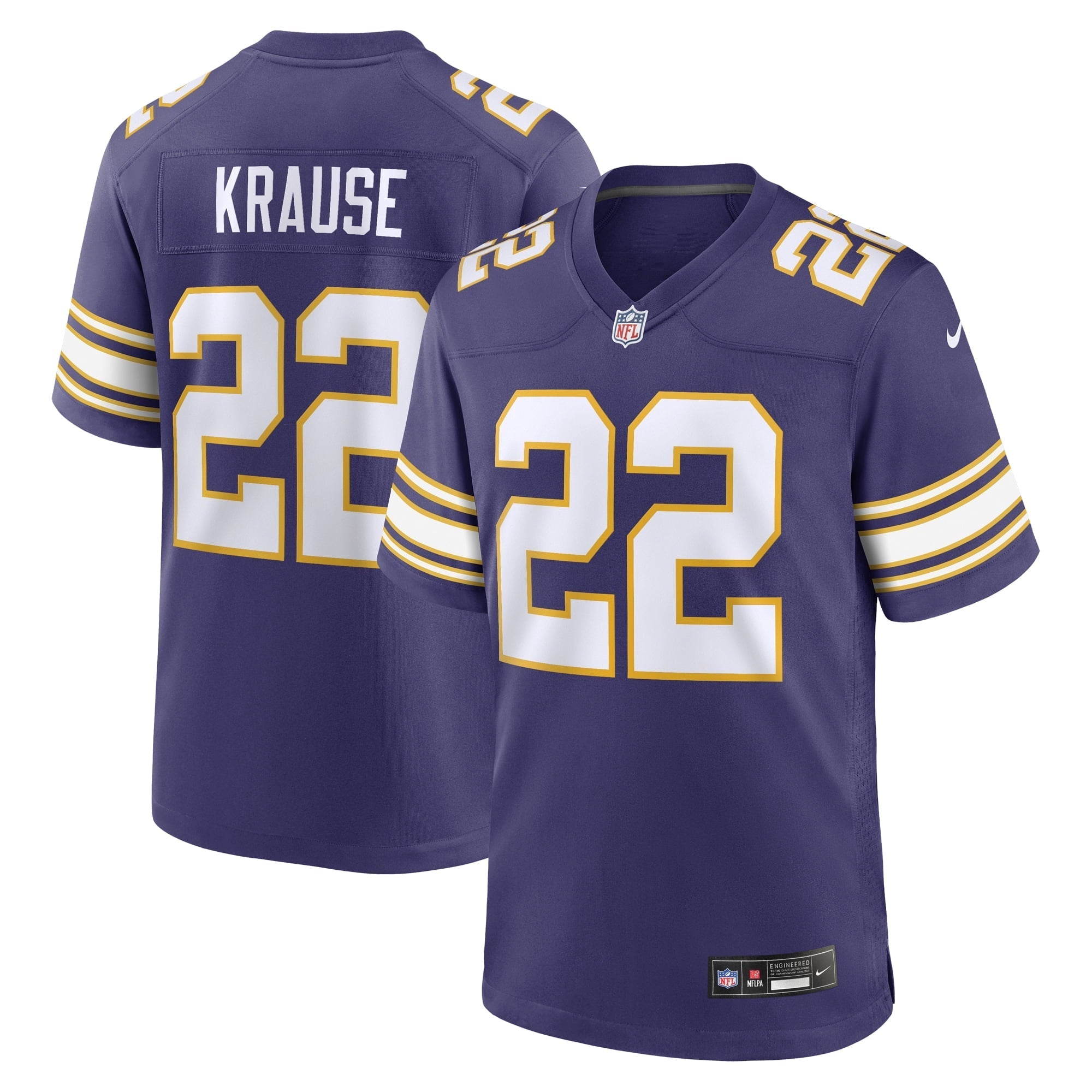 Men's Nike Paul Krause Purple Minnesota Vikings Classic Retired Player Jersey - PersonalJerseys