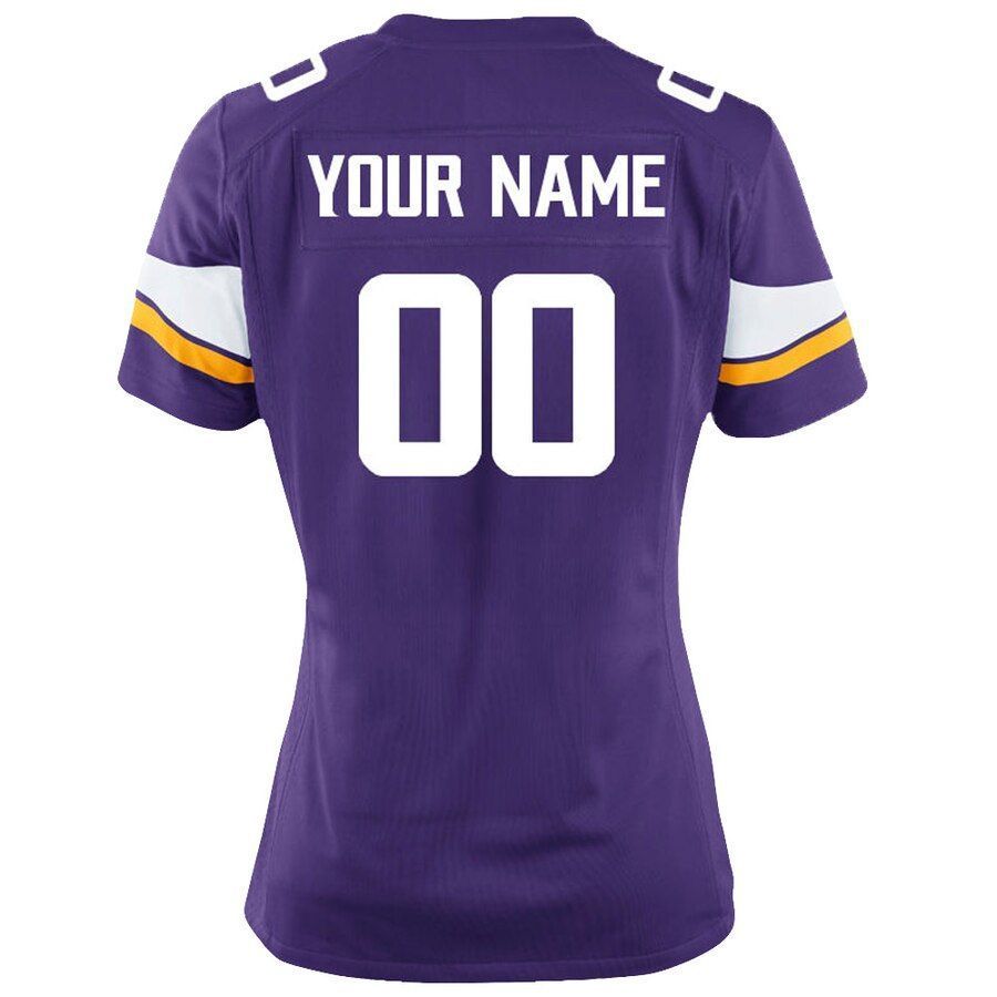 Minnesota Vikings Women's Custom Game Jersey - Purple - Friend Lounge Store - Shop for All Things Jerseys Sports - PersonalJerseys