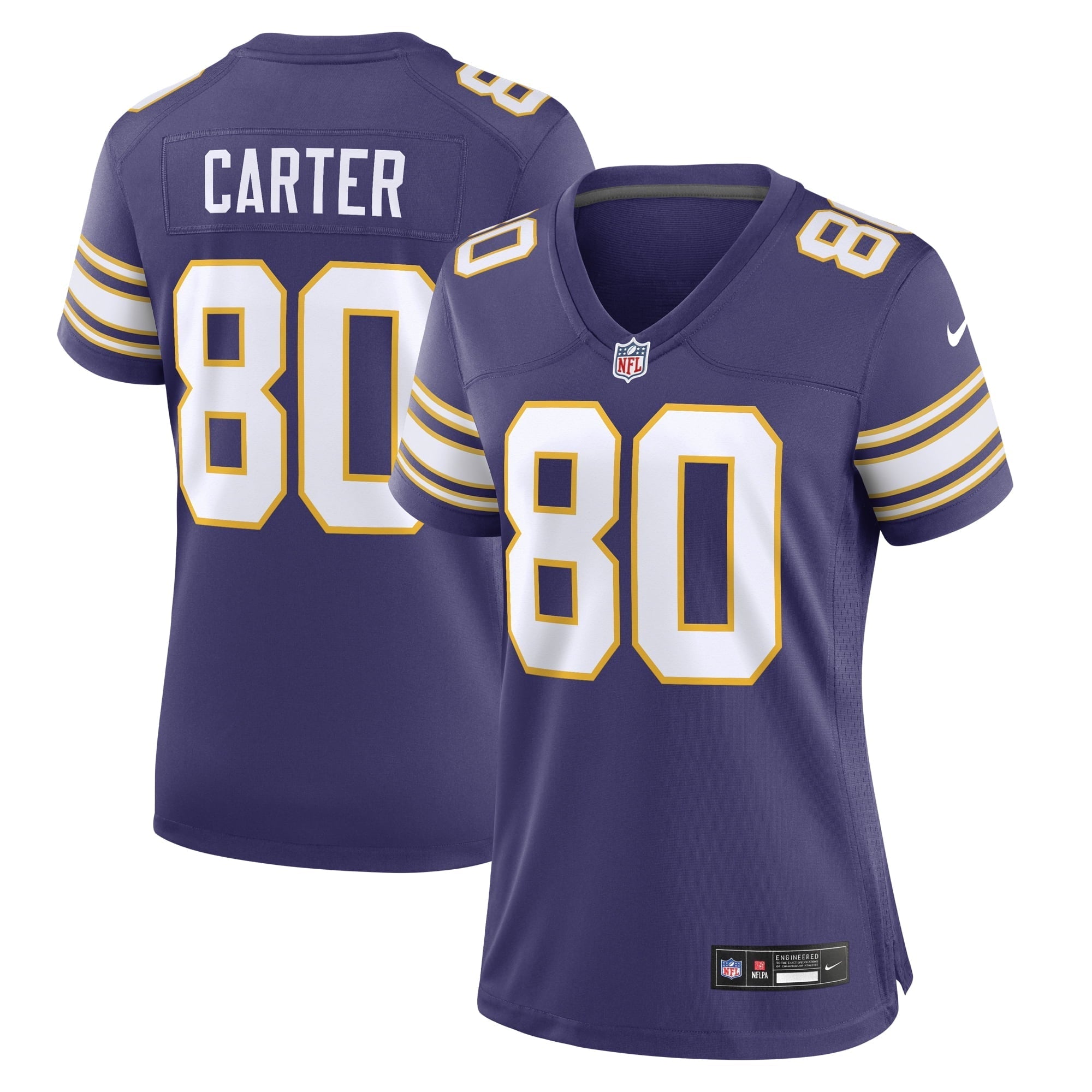 Women's Nike Cris Carter Purple Minnesota Vikings Classic Retired Player Game Jersey - PersonalJerseys
