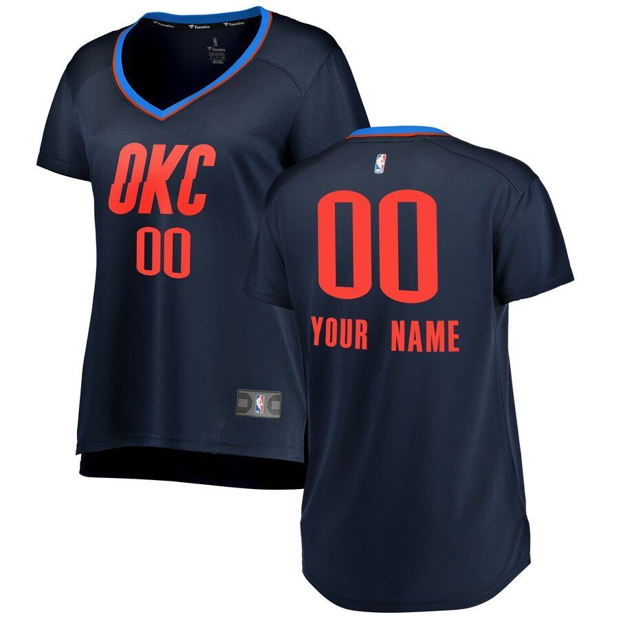 Oklahoma City Thunder Branded Women's Fast Break Custom Jersey Navy - Statement Edition - Friend Lounge Store - Shop for All Things Jerseys Sports - PersonalJerseys