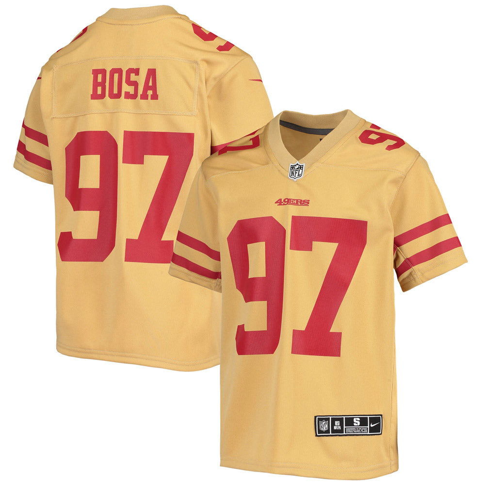 Youth San Francisco 49ers Nick Bosa Inverted Team Game Jersey Gold - PersonalJerseys