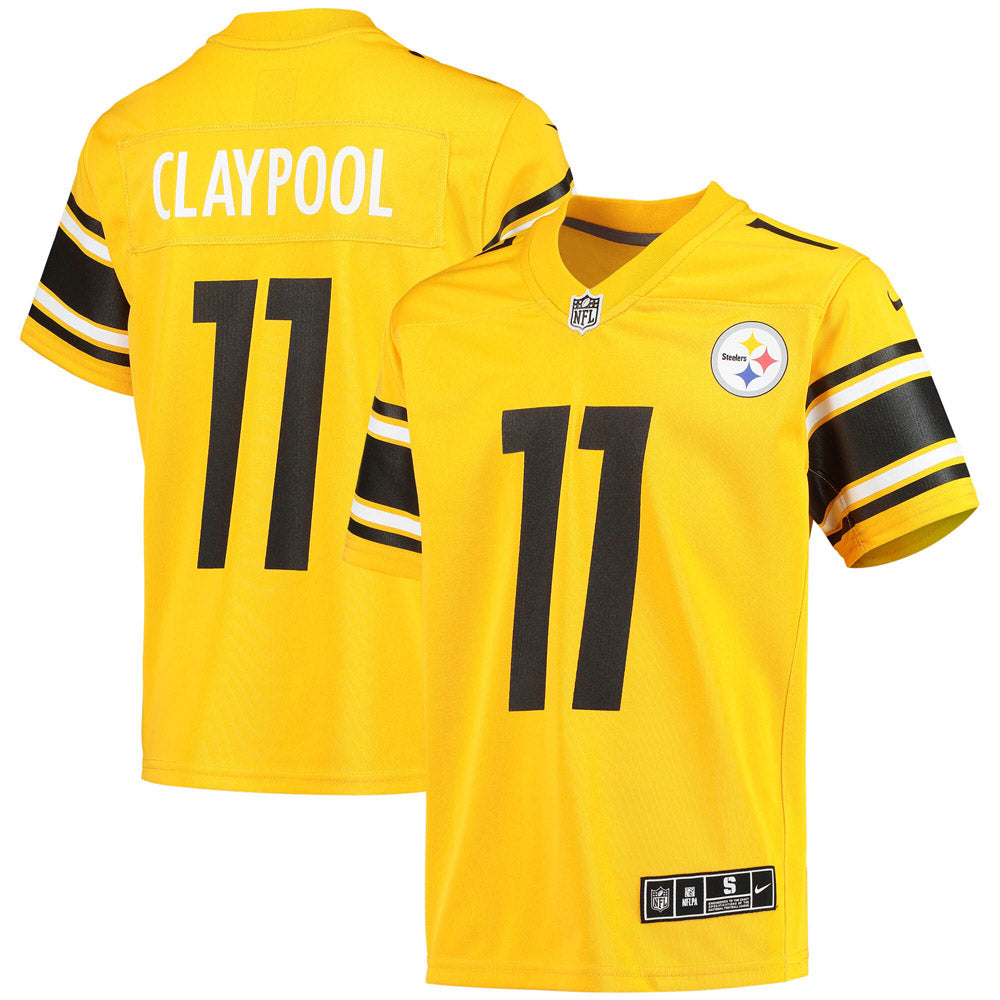Youth Pittsburgh Steelers Chase Claypool Inverted Team Game Jersey Gold - PersonalJerseys