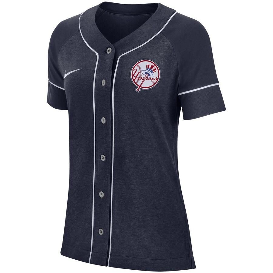 New York Yankees Women's Classic Baseball Jersey - Navy - Friend Lounge Store - Shop for All Things Jerseys Sports - PersonalJerseys