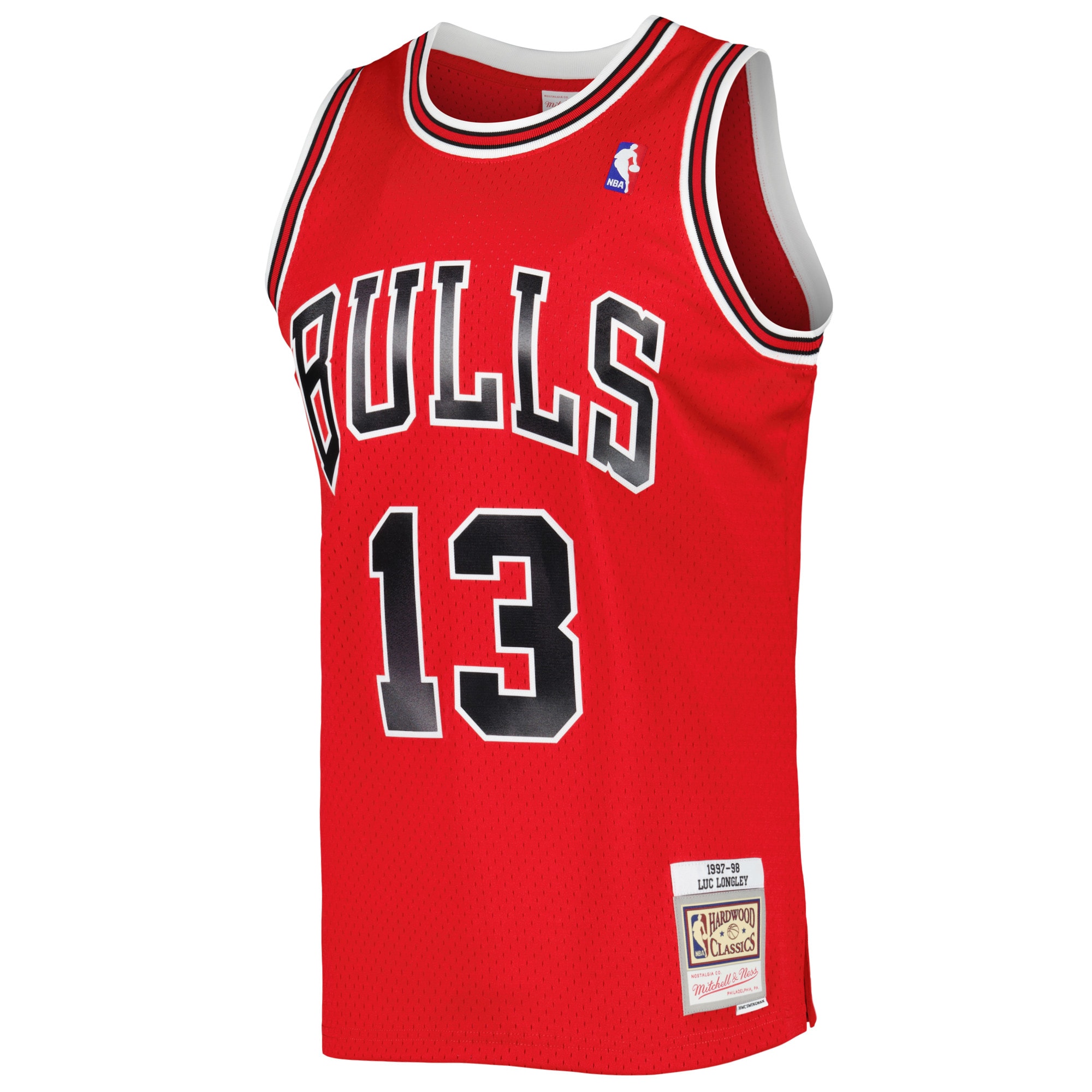 Luc Longley Chicago Bulls Mitchell &Ness 2001/02 Hardwood Classics Swingman Jersey - Red - PersonalJerseys