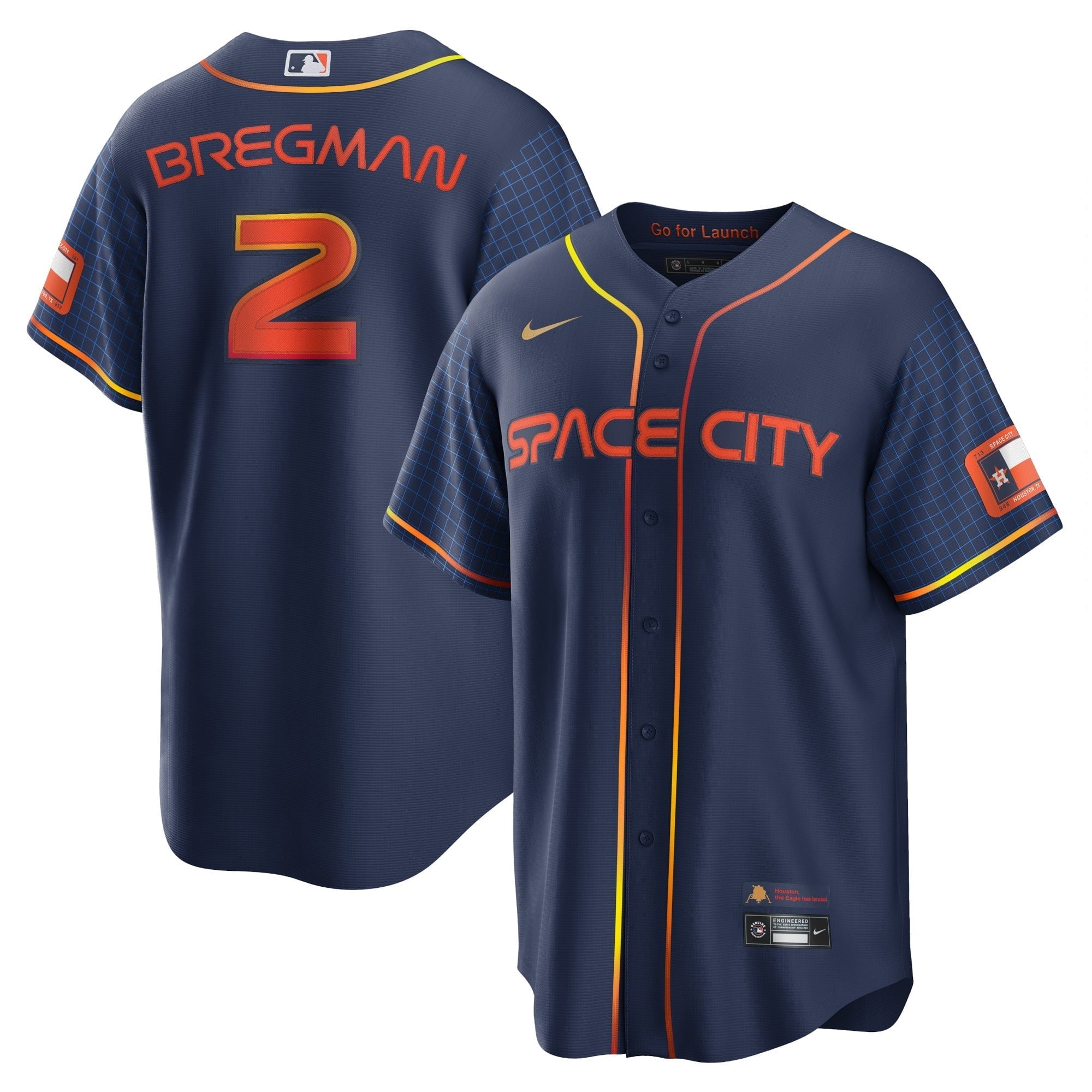 Men's Nike Alex Bregman Navy Houston Astros 2022 City Connect Replica Player Jersey - PersonalJerseys