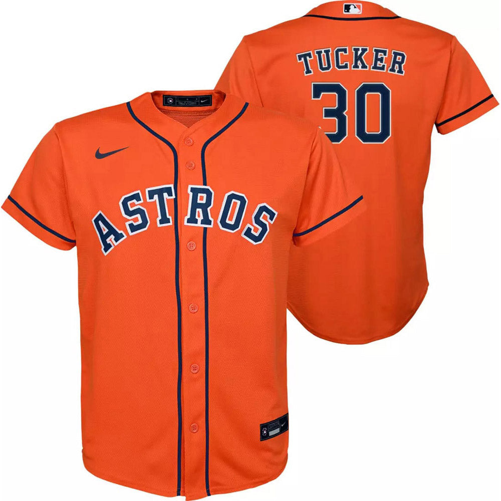 Youth Houston Astros Kyle Tucker Cool Base Replica Alternate Jersey - Orange - Sports Wear Jersey - PersonalJerseys