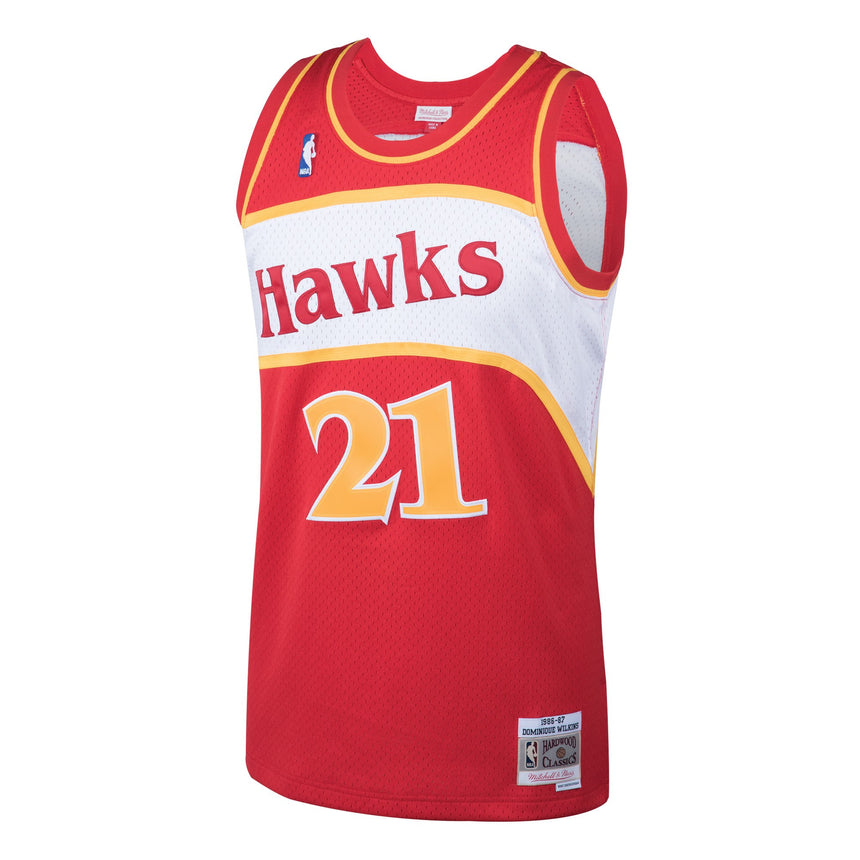 Men's Atlanta Hawks Dominique Wilkins Mitchell & Ness Red 1986-87 Hardwood Classics Swingman Jersey - PersonalJerseys