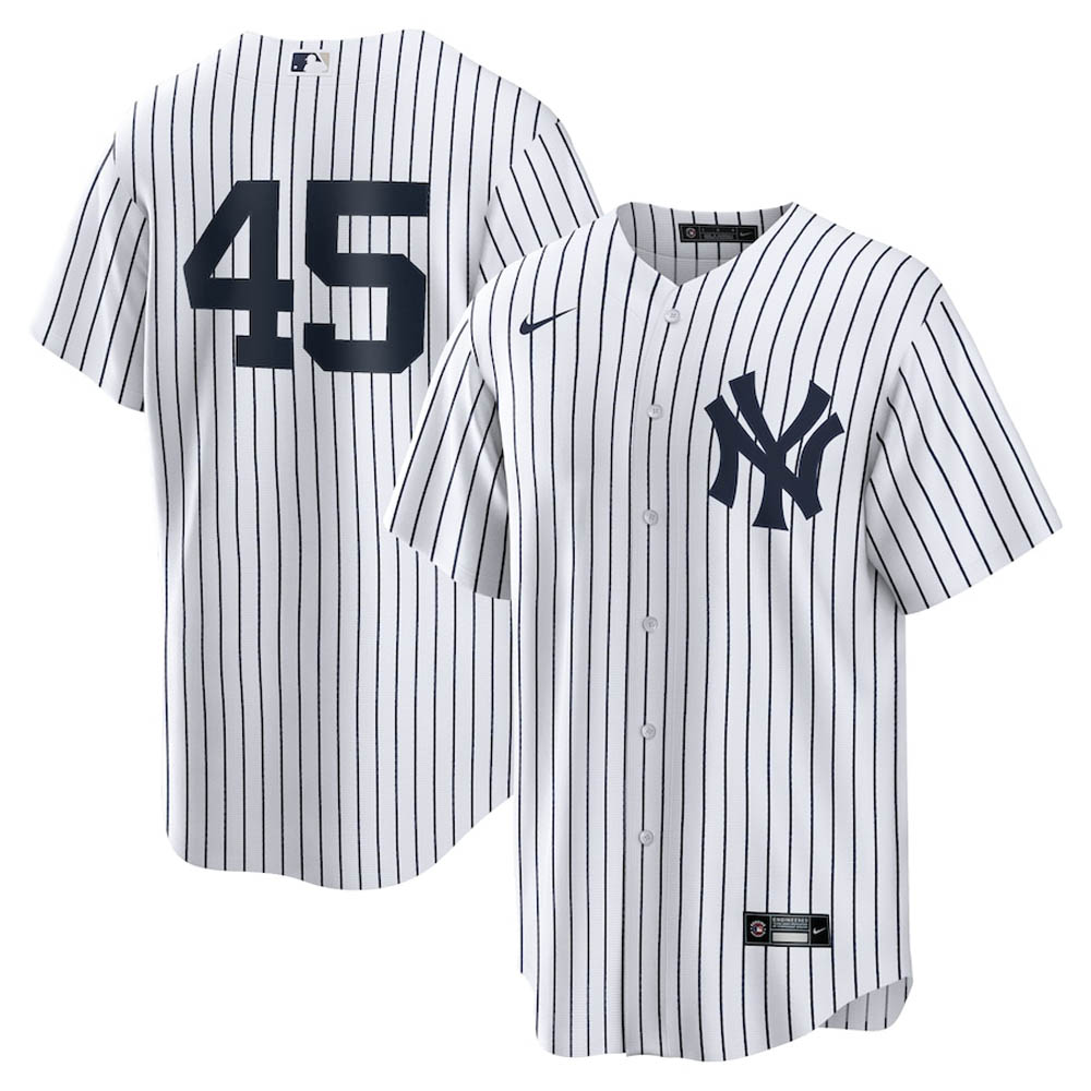 Youth New York Yankees Gerrit Cole Cool Base Replica Home Jersey - White - PersonalJerseys