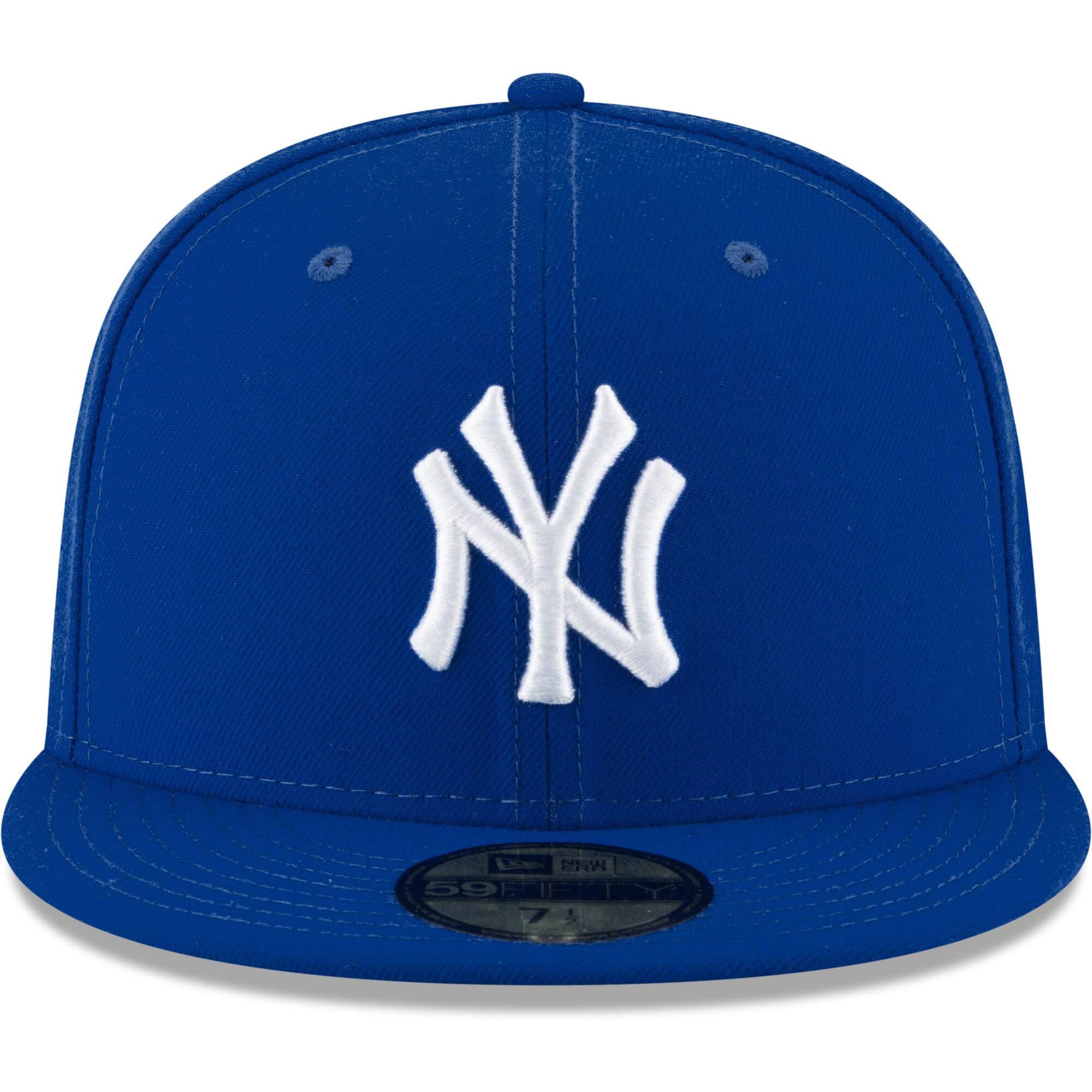 New York Yankees New Era White Logo 59FIFTY Fitted Hat - Royal - PersonalJerseys