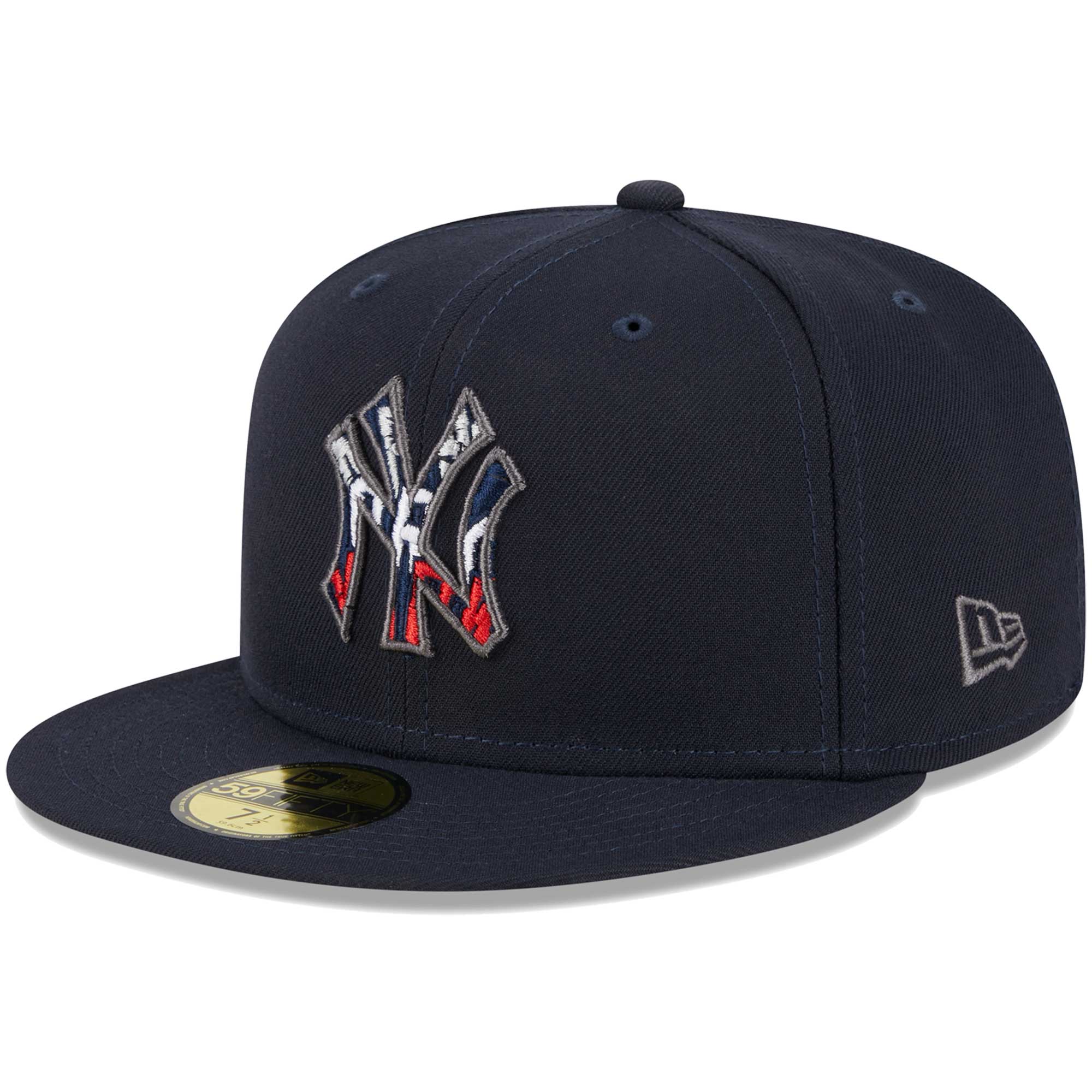 New York Yankees New Era Script Fill 59FIFTY Fitted Hat - Navy - PersonalJerseys