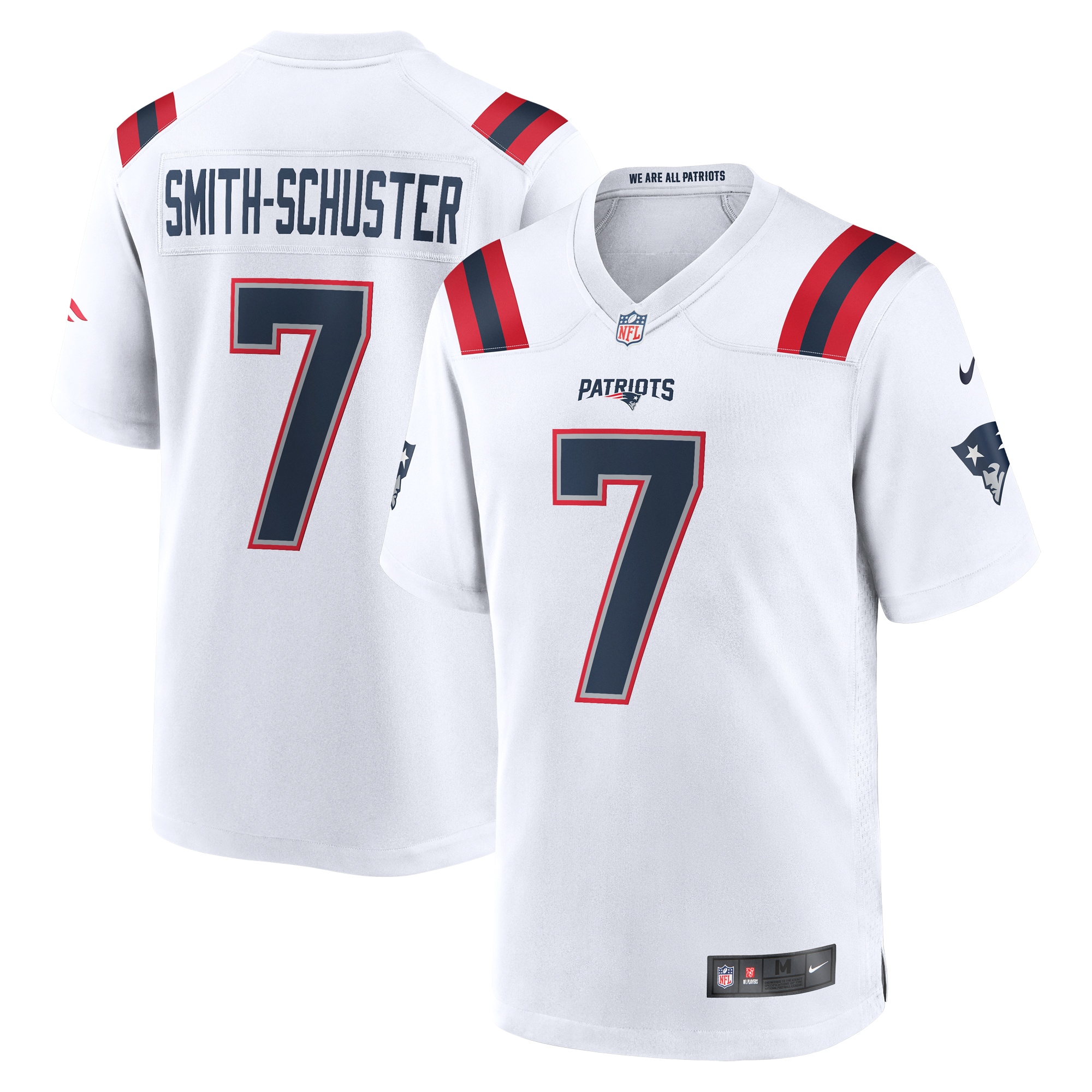 New England Patriots JuJu Smith-Schuster White Game Player Jersey for Youth Women Men - Friend Lounge Store - Shop for All Things Jerseys Sports - PersonalJerseys