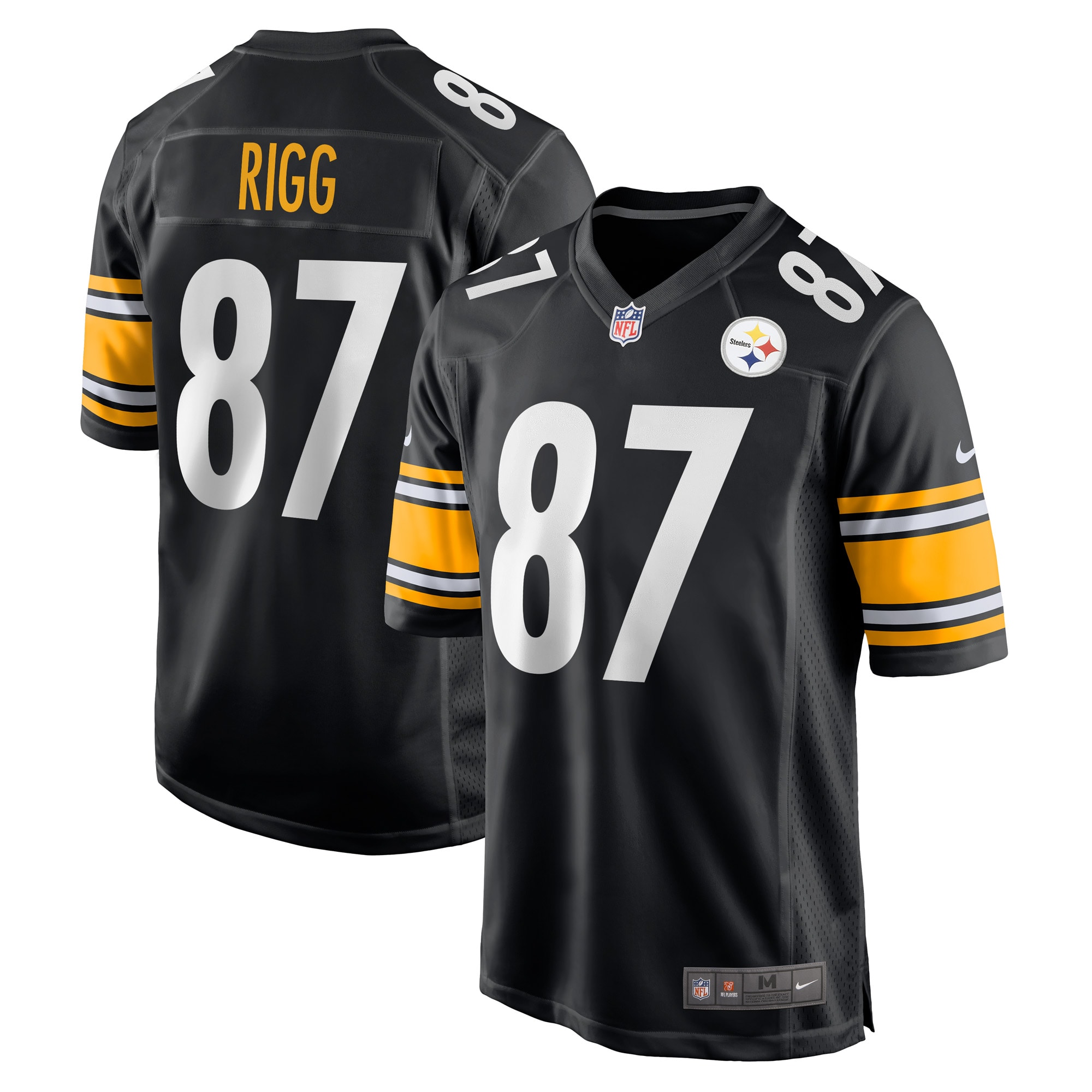 Justin Rigg Pittsburgh Steelers Nike Game Player Jersey - Black - PersonalJerseys
