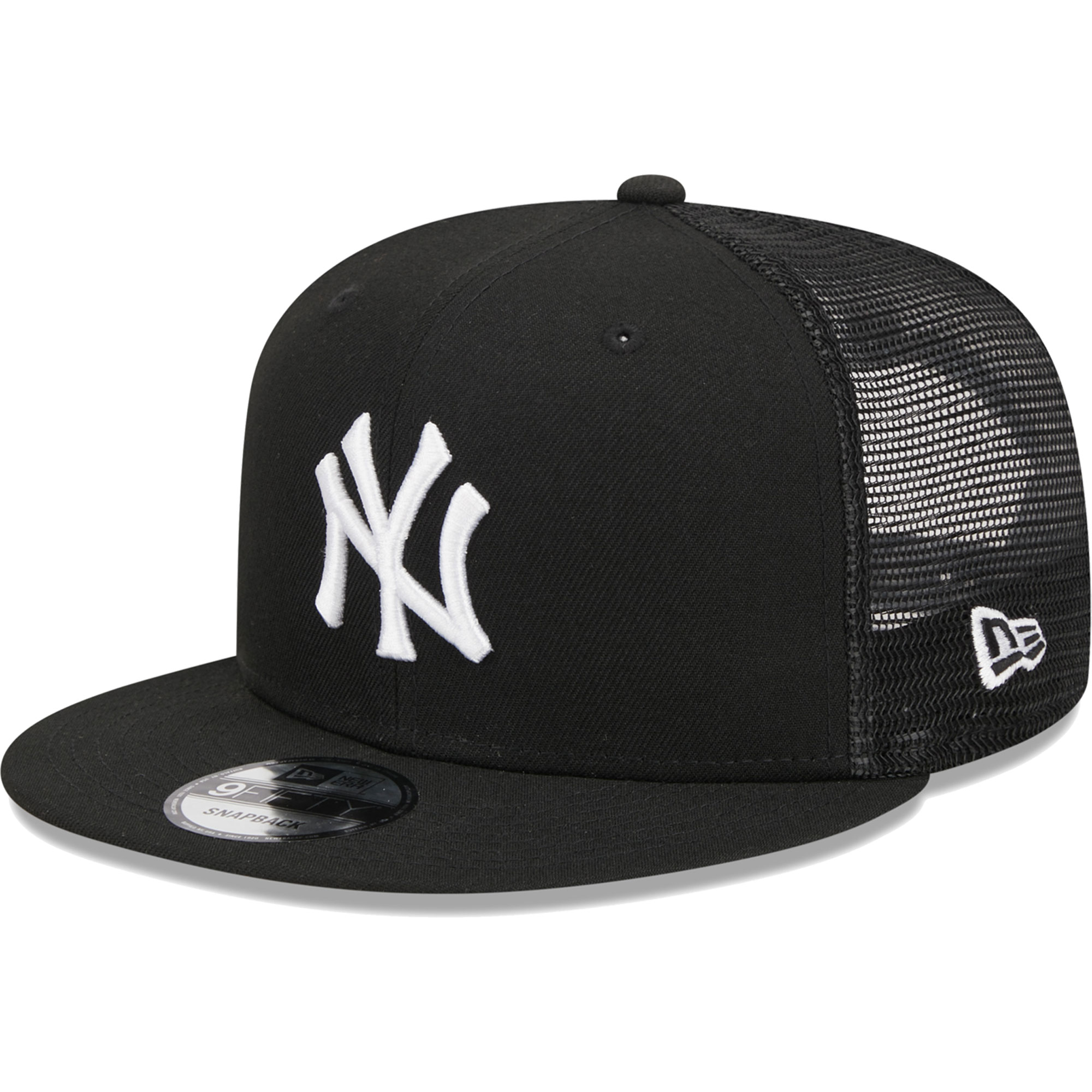 New York Yankees New Era Trucker 9FIFTY Snapback Hat - Black - PersonalJerseys