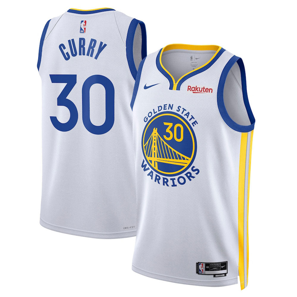 Men's Golden State Warriors Stephen Curry Jersey Association Edition White - PersonalJerseys