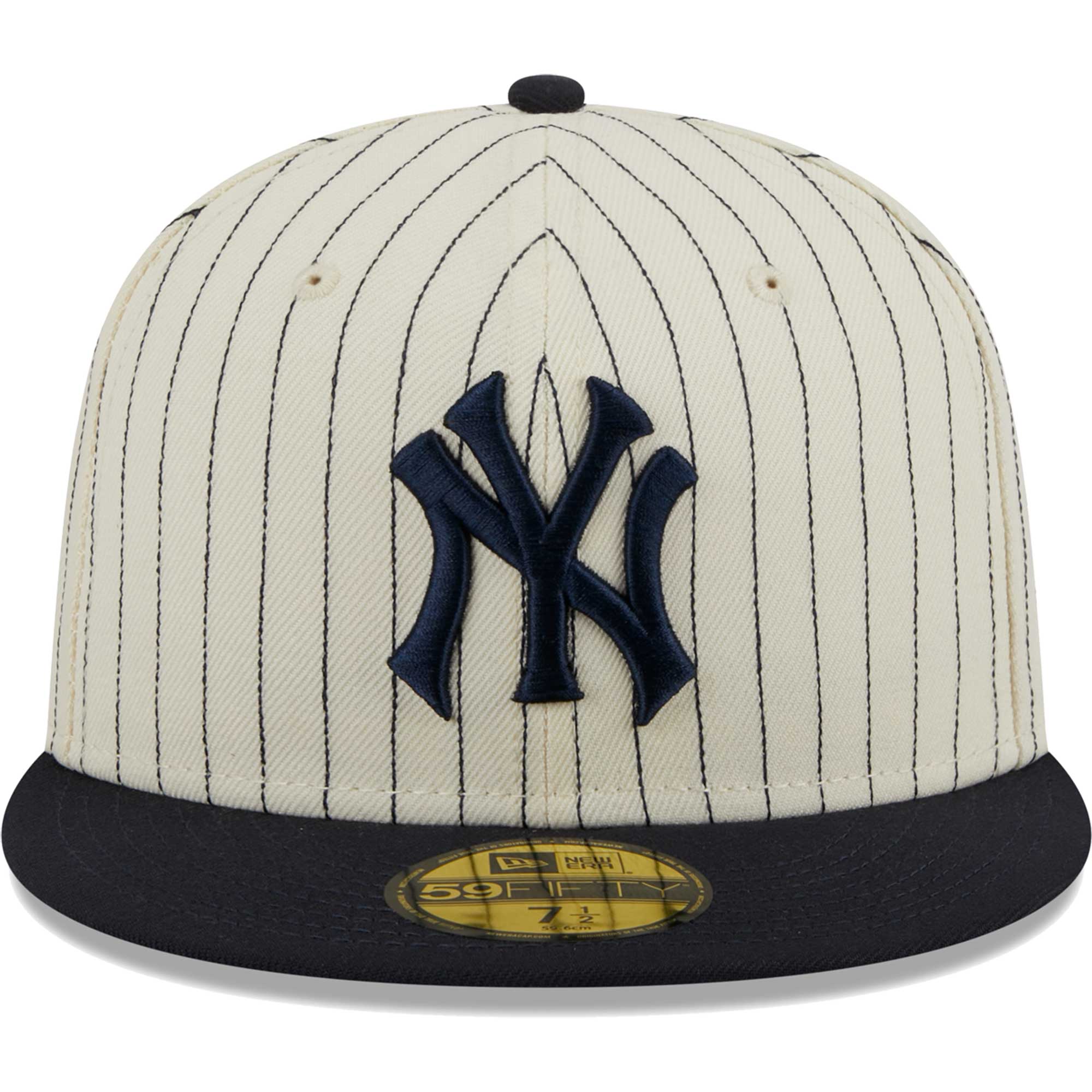 New York Yankees New Era  Retro Jersey Script 59FIFTY Fitted Hat - White - PersonalJerseys