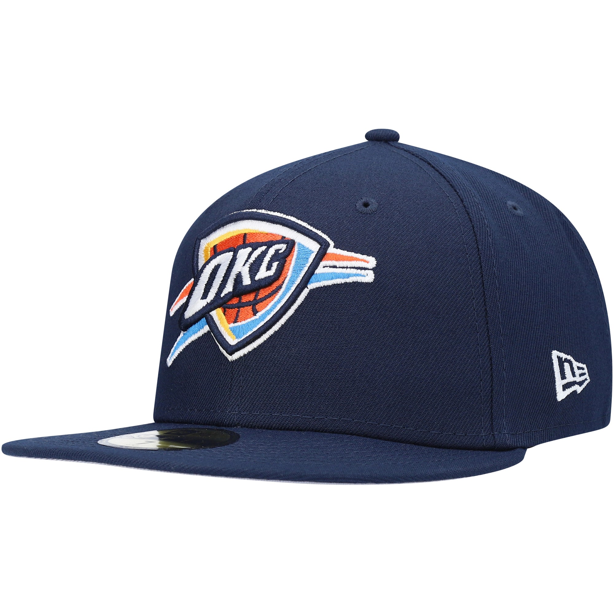 Oklahoma City Thunder New Era Team Logoman 59FIFTY Fitted Hat - Navy - PersonalJerseys