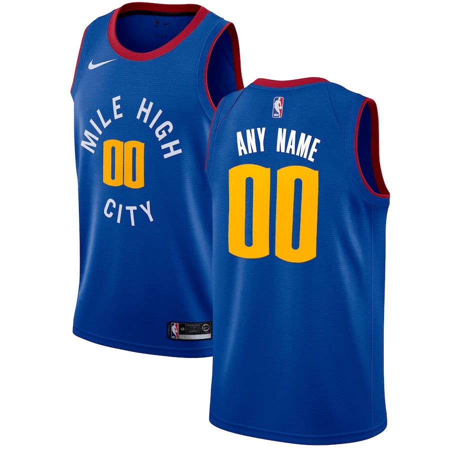 Denver Nuggets Swingman Custom Jersey Blue - Statement Edition - Friend Lounge Store - Shop for All Things Jerseys Sports - PersonalJerseys