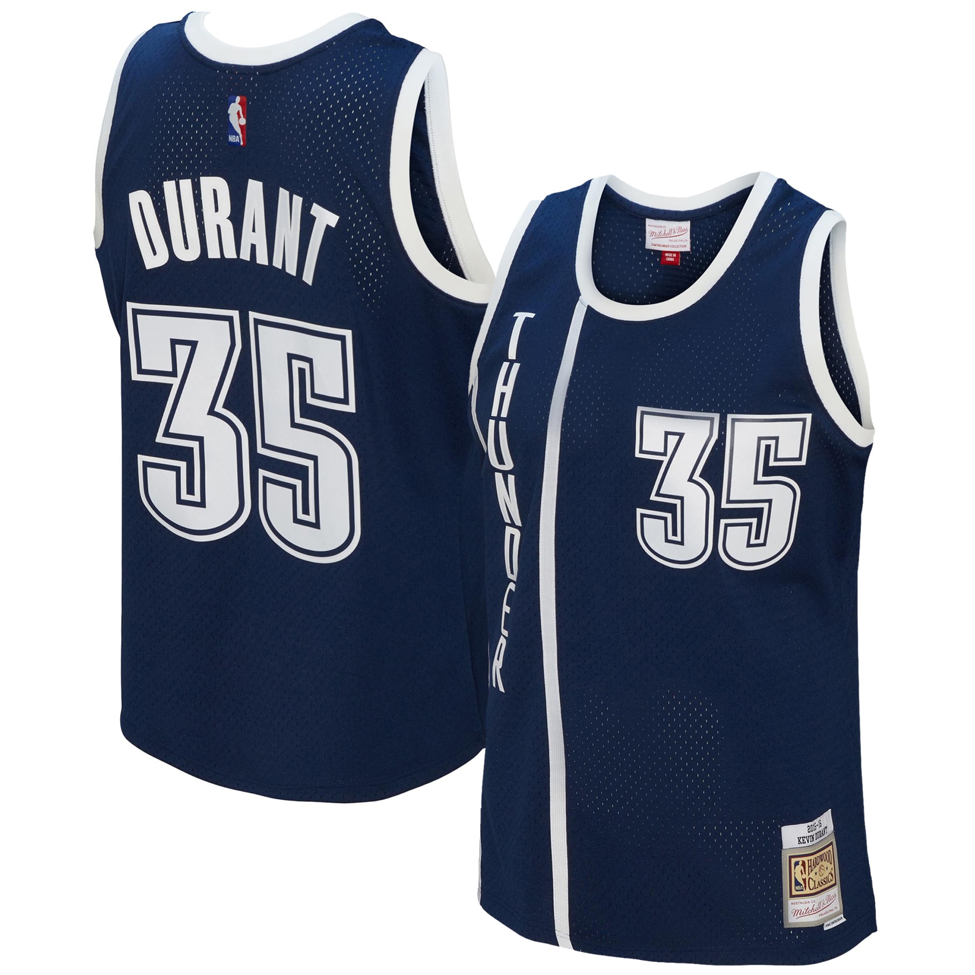 Kevin Durant Oklahoma City Thunder Mitchell & Ness 2015/16 Swingman Jersey - Blue - PersonalJerseys