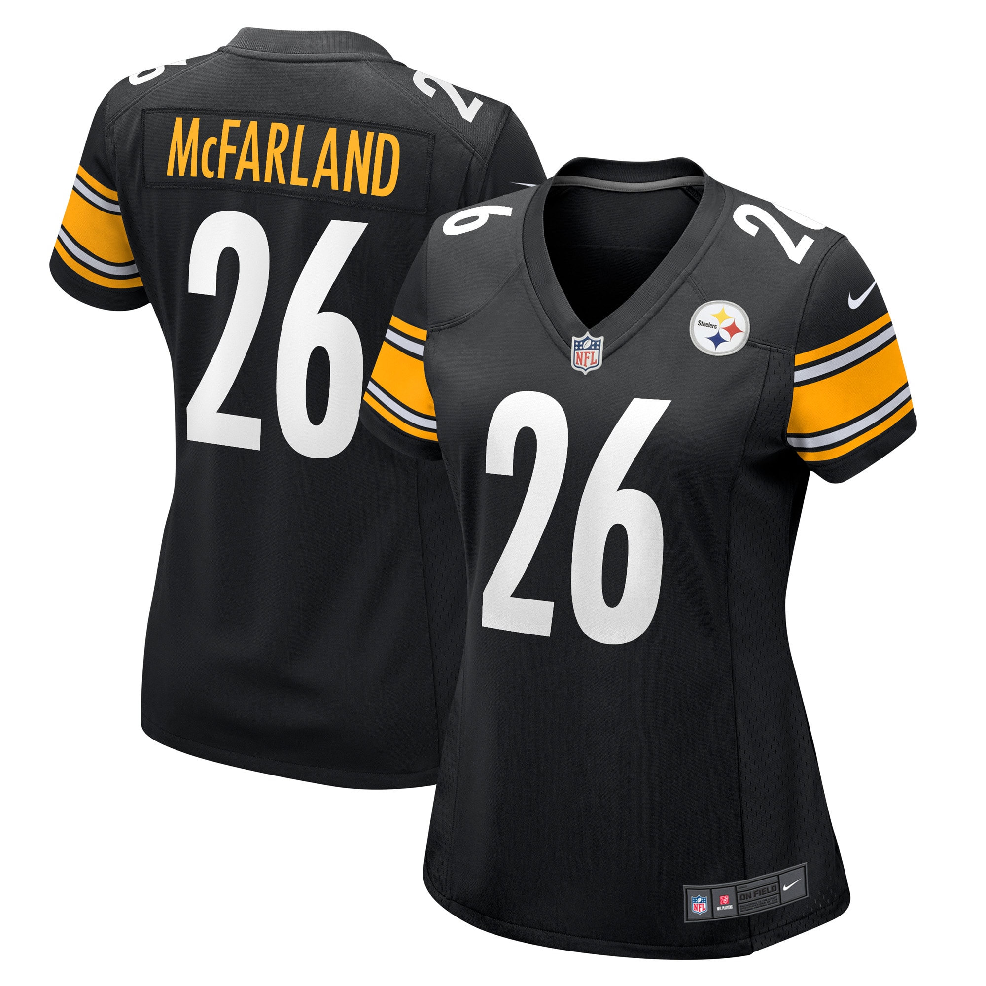 Anthony McFarland Jr. Pittsburgh Steelers Nike Women's Game Player Jersey - Black - PersonalJerseys
