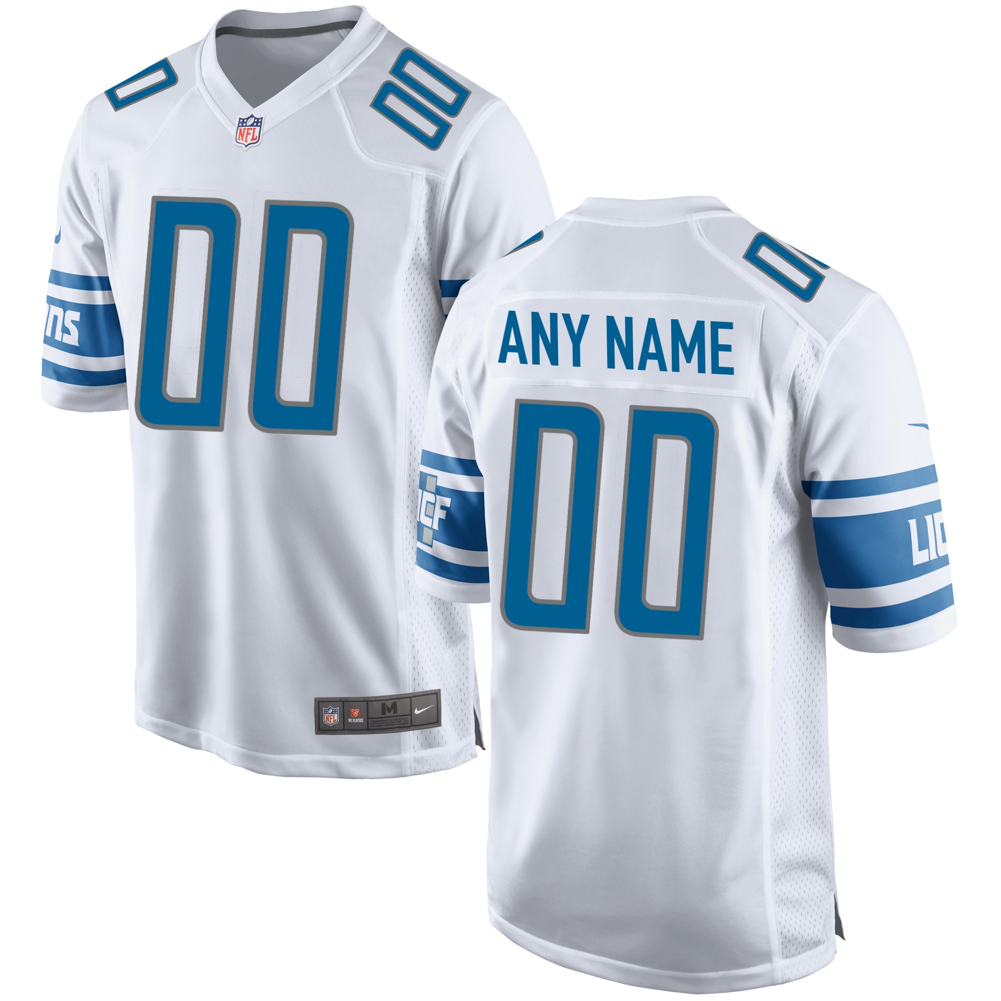 Detroit Lions White Custom Game Jersey for Youth Women Men - Friend Lounge Store - Shop for All Things Jerseys Sports - PersonalJerseys