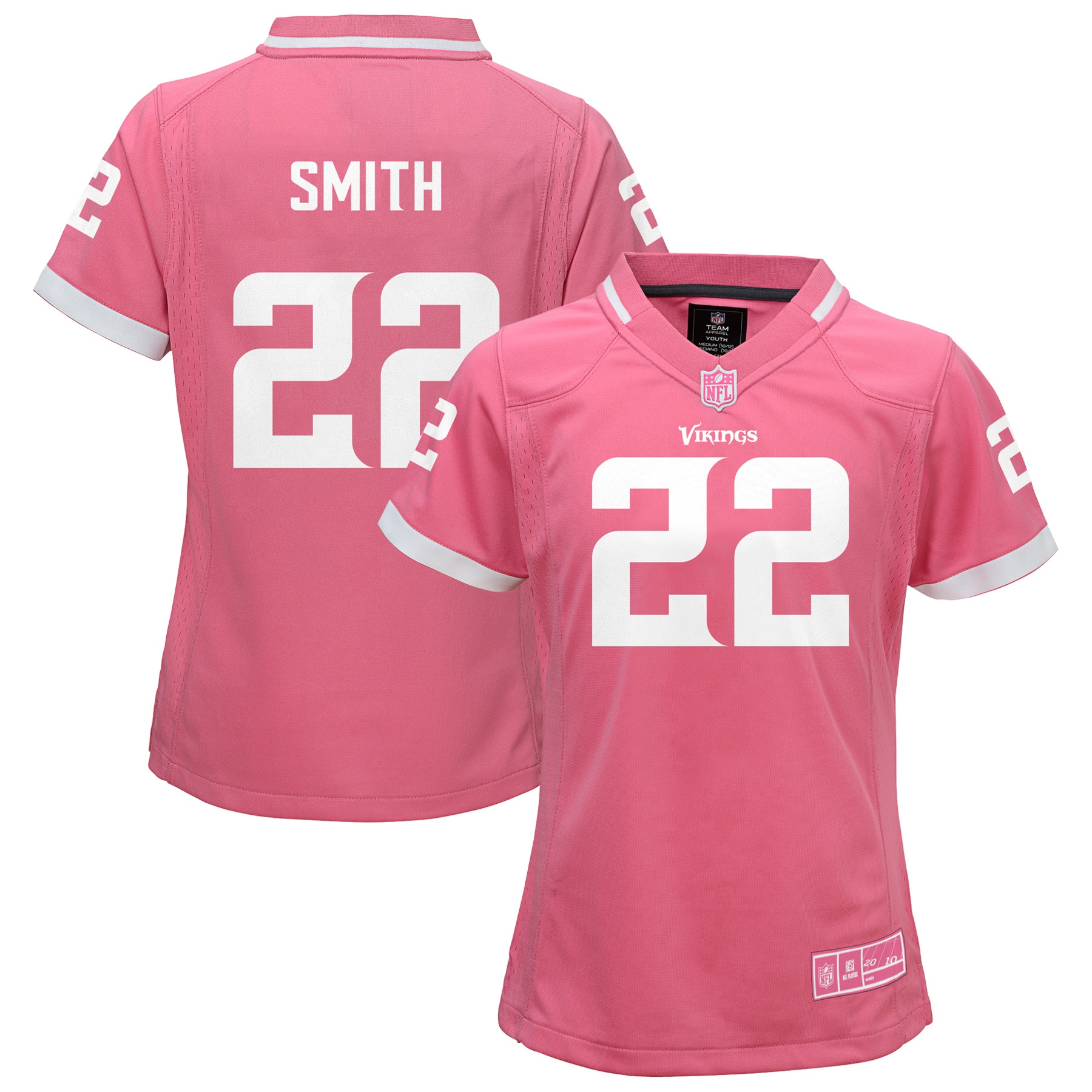 Harrison Smith Minnesota Vikings Youth Girls Bubble Gum Jersey - Pink - PersonalJerseys