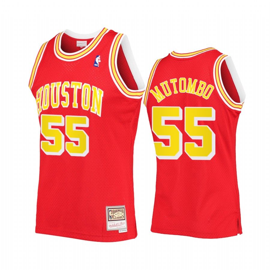 Dikembe Mutombo #55 Houston Rockets Red Hardwood Classics Jersey - Friend Lounge Store - Shop for All Things Jerseys Sports - PersonalJerseys