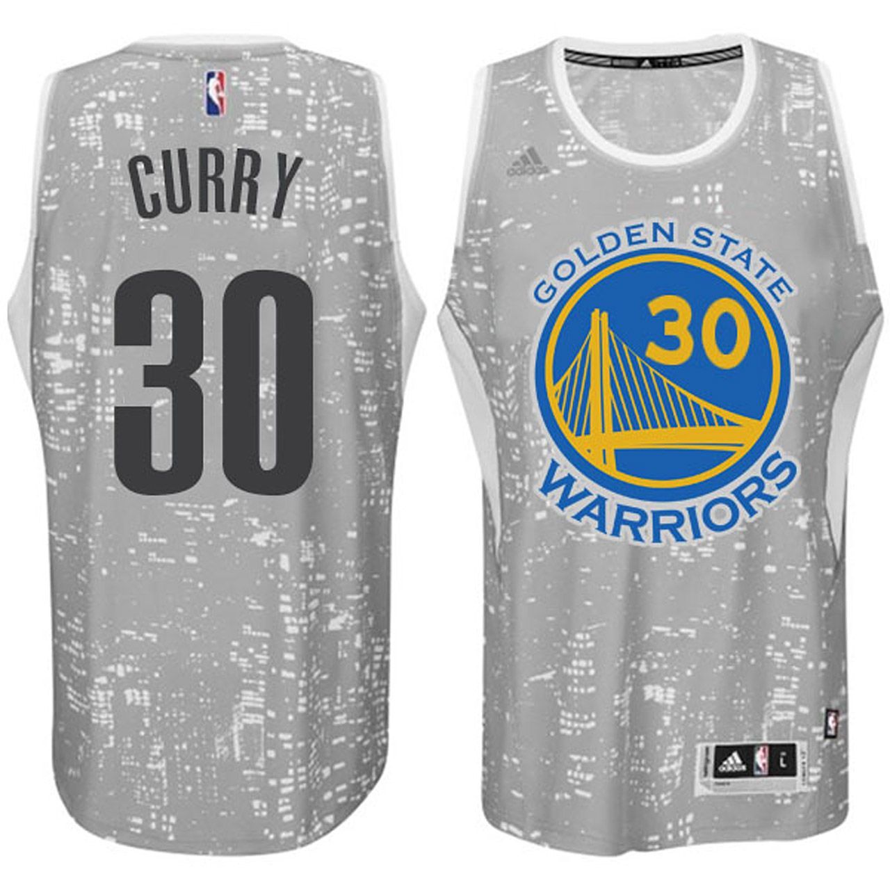 Male Golden State Warriors #30 Stephen Curry City Lights Gray Swingman Jersey - Friend Lounge Store - Shop for All Things Jerseys Sports - PersonalJerseys