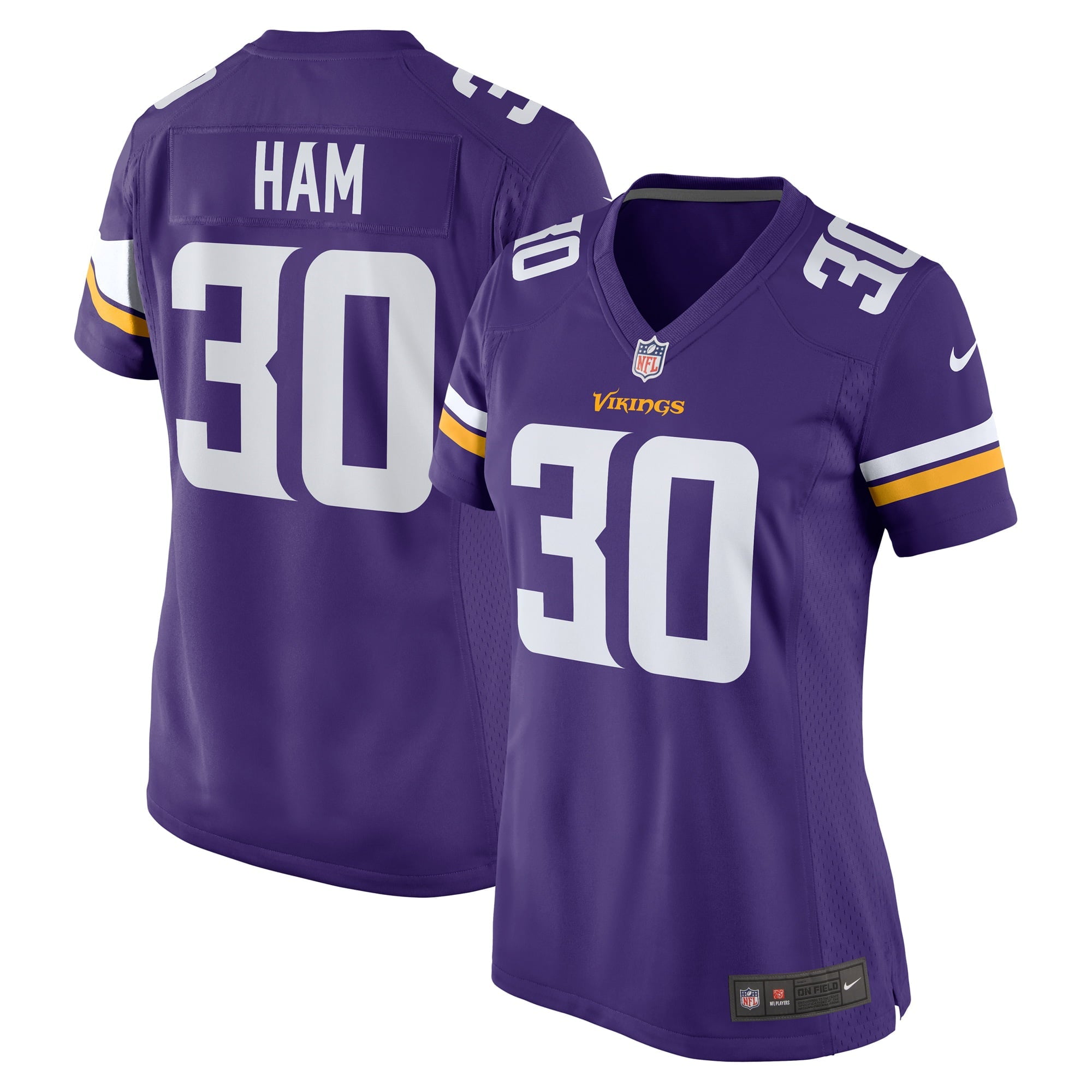 Women's Nike C.J. Ham Purple Minnesota Vikings Game Jersey - PersonalJerseys