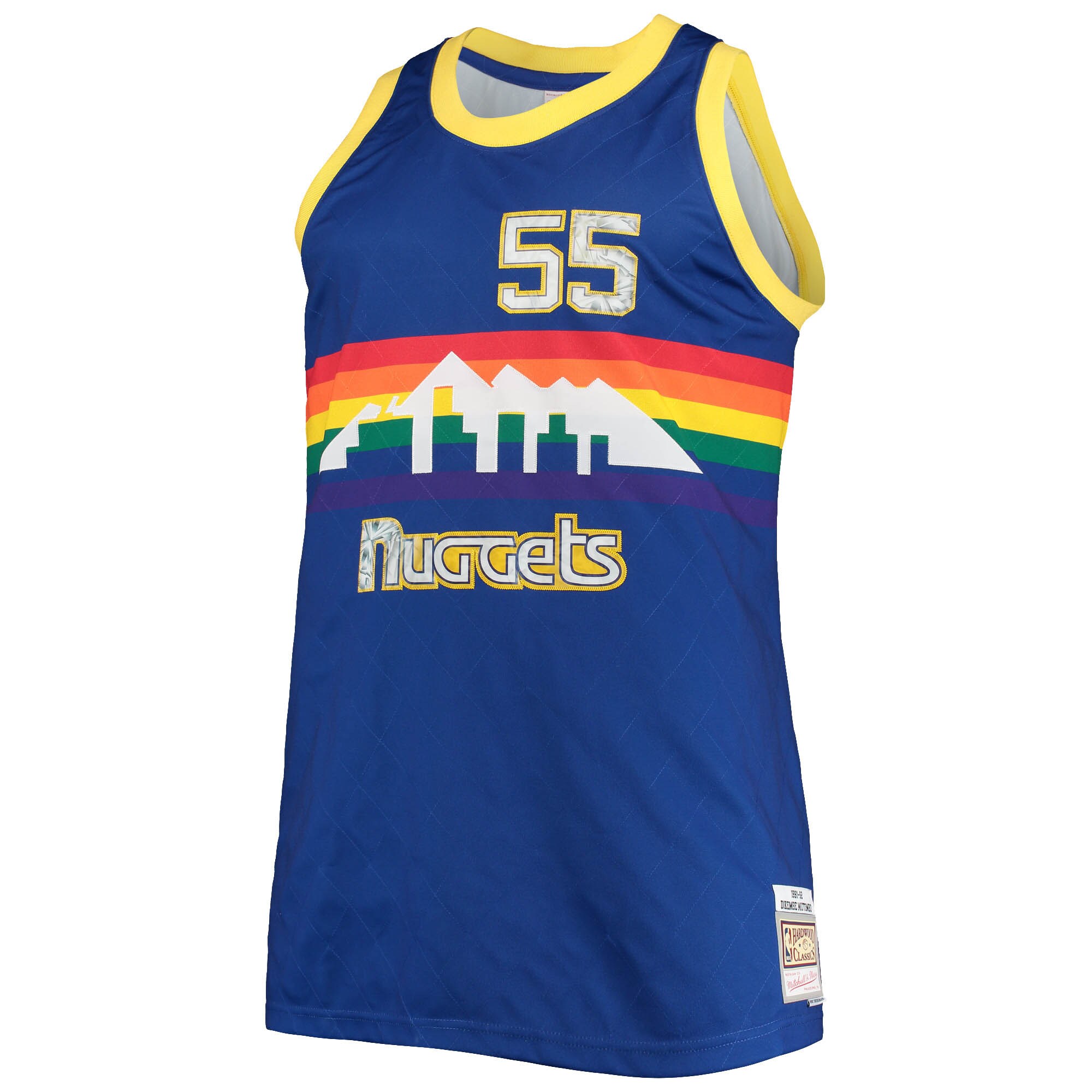 Dikembe Mutombo Denver Nuggets Mitchell &Ness Big &Tall 1991-92 NBA 75th Anniversary Diamond Swingman Jersey - Blue - PersonalJerseys