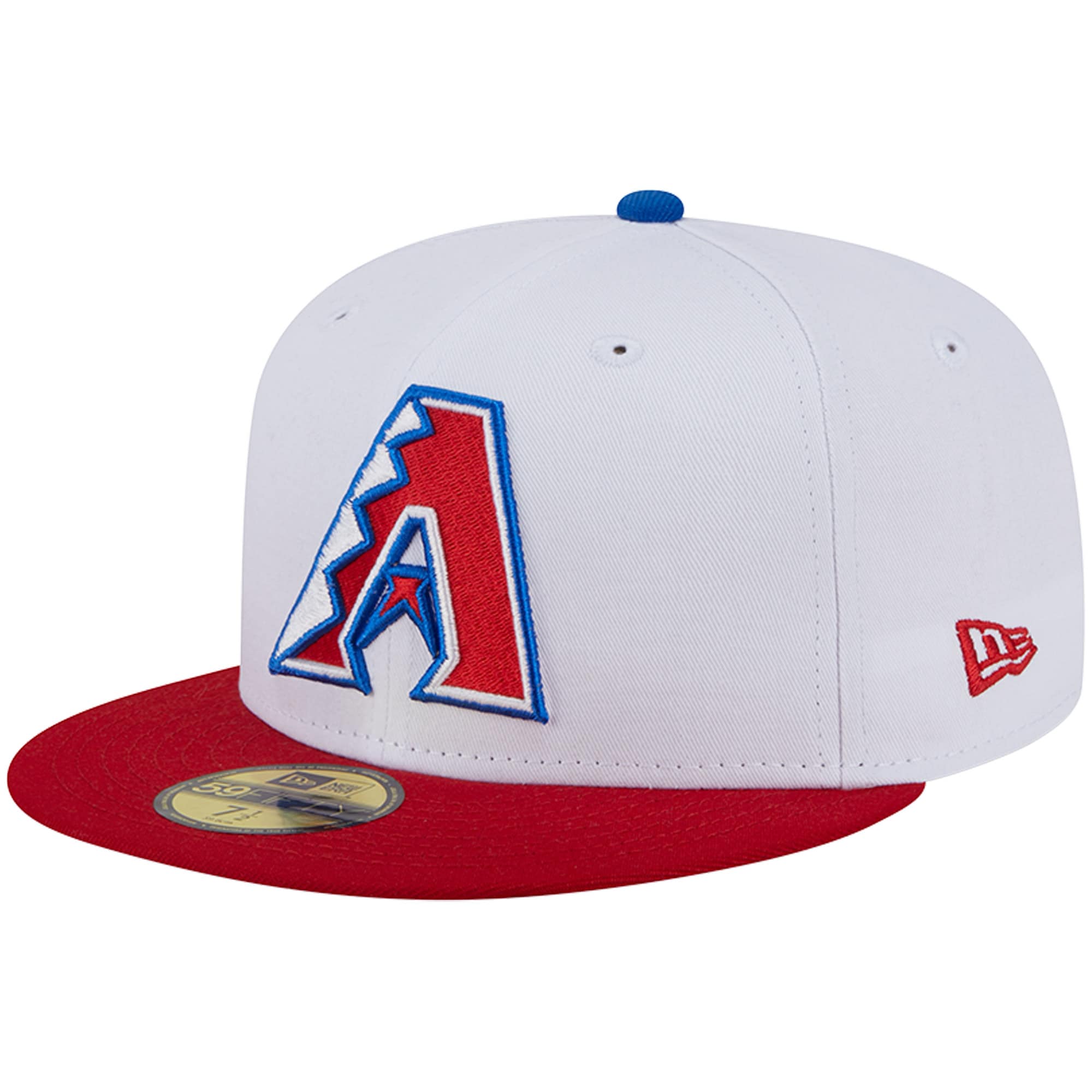 Arizona Diamondbacks New Era Undervisor 59FIFTY Fitted Hat - White/Red - PersonalJerseys