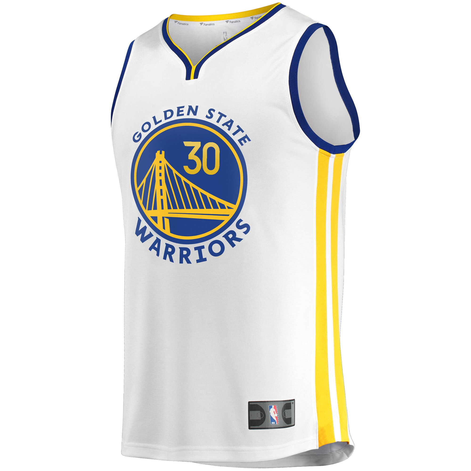 Stephen Curry Golden State Warriors Fanatics Branded Youth 2022/23 Fast Break Replica Player Jersey - Association Edition - White - PersonalJerseys