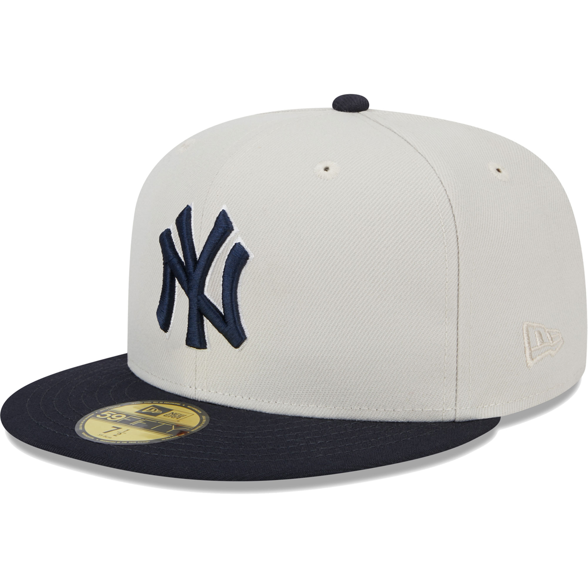 New York Yankees New Era World Class Back Patch 59FIFTY Fitted Hat - Gray/Navy - PersonalJerseys