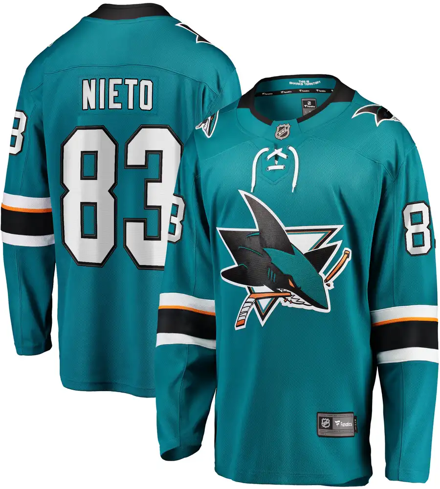 Matt Nieto San Jose Sharks Breakaway Player Jersey - Teal - Friend Lounge Store - Shop for All Things Jerseys Sports - PersonalJerseys
