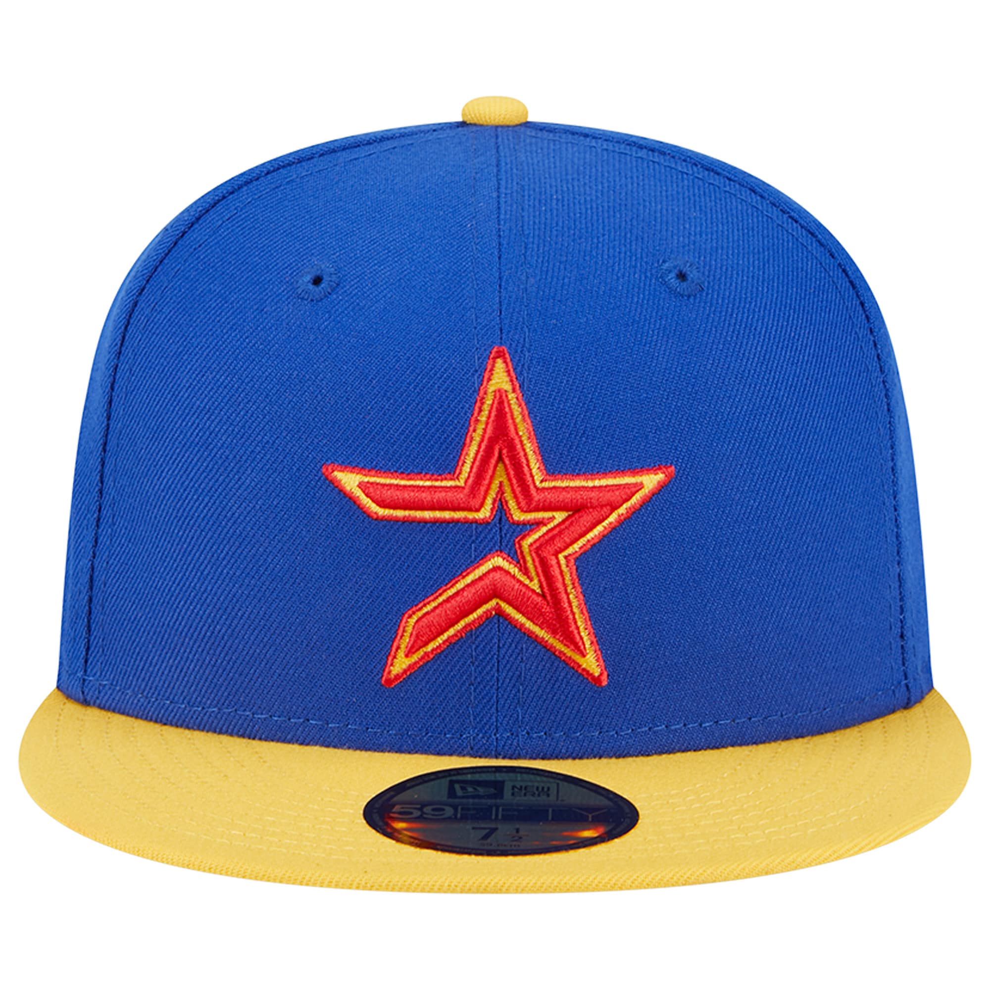 Houston Astros New Era Empire 59FIFTY Fitted Hat - Royal/Yellow - PersonalJerseys