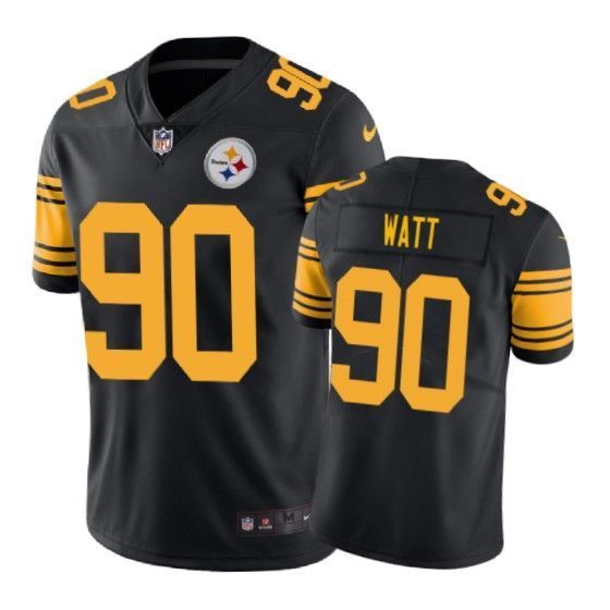Pittsburgh Steelers #90 T.J. Watt color rush Black Jersey - Friend Lounge Store - Shop for All Things Jerseys Sports - PersonalJerseys