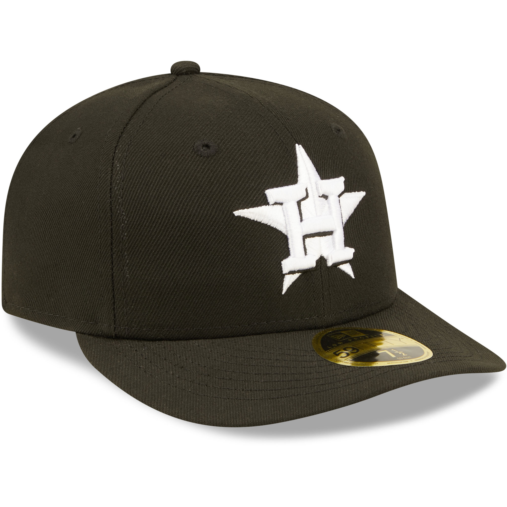 Houston Astros New Era Black & White Low Profile 59FIFTY Fitted Hat - PersonalJerseys