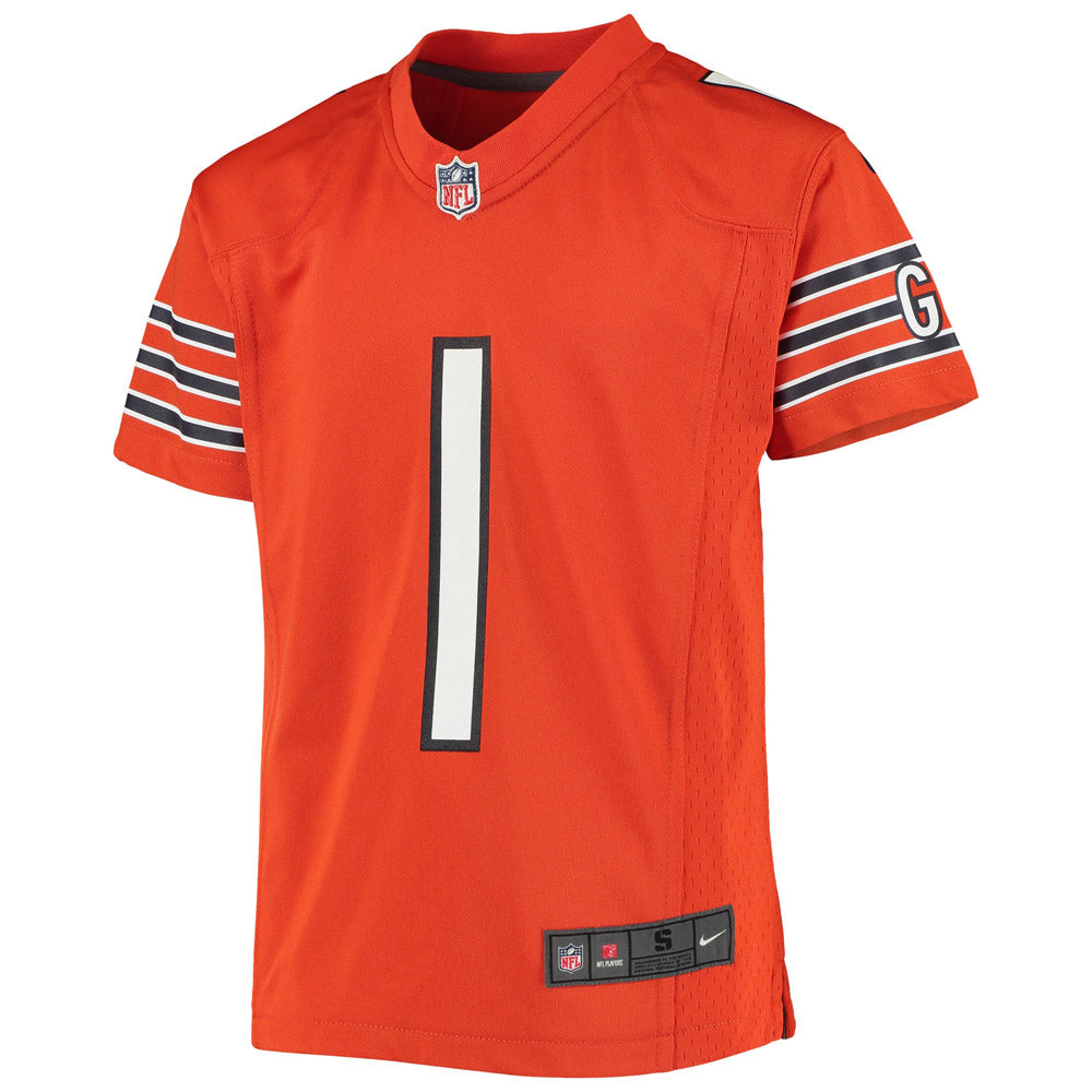 Youth Chicago Bears Justin Fields Game Jersey Orange - Sports Wear Jersey - PersonalJerseys