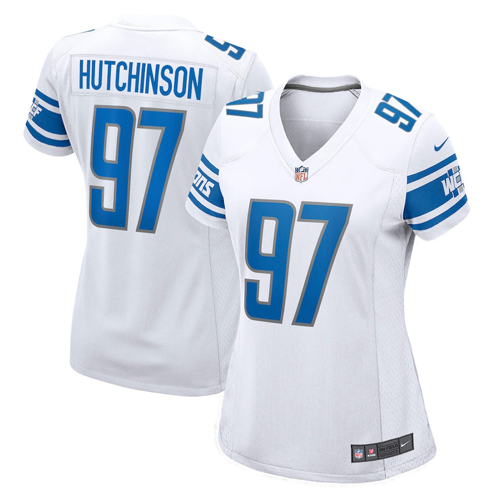 Women's Detroit Lions Aidan Hutchison Game Jersey - White - PersonalJerseys
