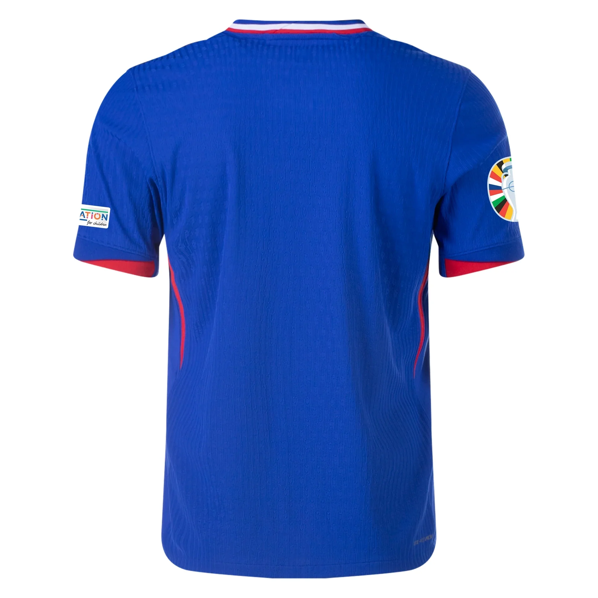 Nike Mens France Authentic Match Home Jersey w/ Euro 2024 Patches 24/25 (Bright Blue/University Red) - PersonalJerseys