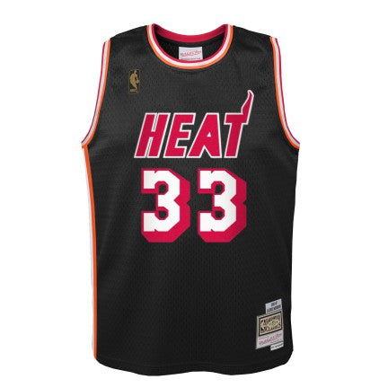 Youth Miami Heat Alonzo Mourning Mitchell & Ness Black 1996-97 Hardwood Classics Jersey - PersonalJerseys