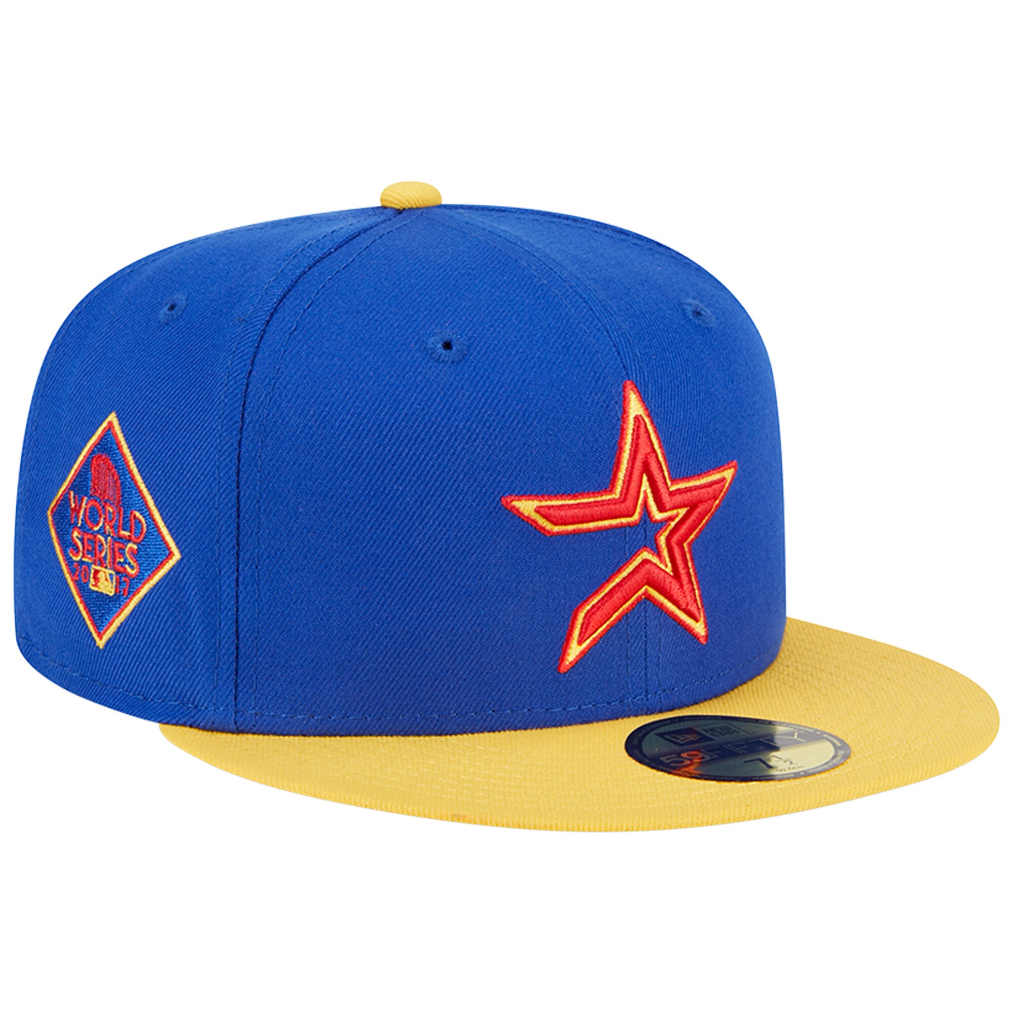 Houston Astros New Era Empire 59FIFTY Fitted Hat - Royal/Yellow - PersonalJerseys