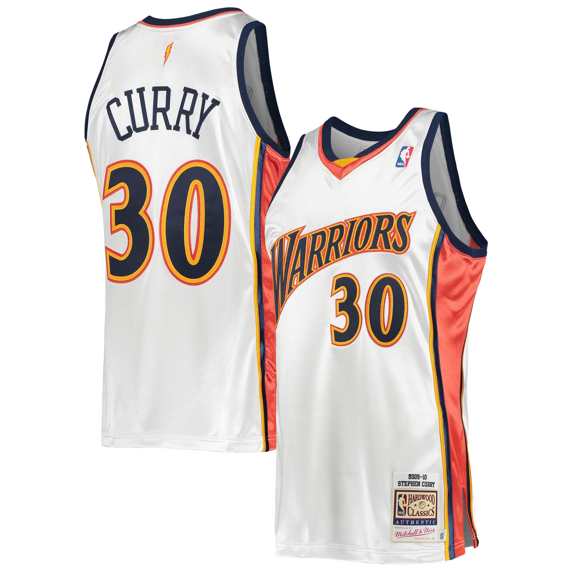 Stephen Curry Golden State Warriors Mitchell & Ness 2009-10 Hardwood Classics Authentic Player Jersey - White - PersonalJerseys