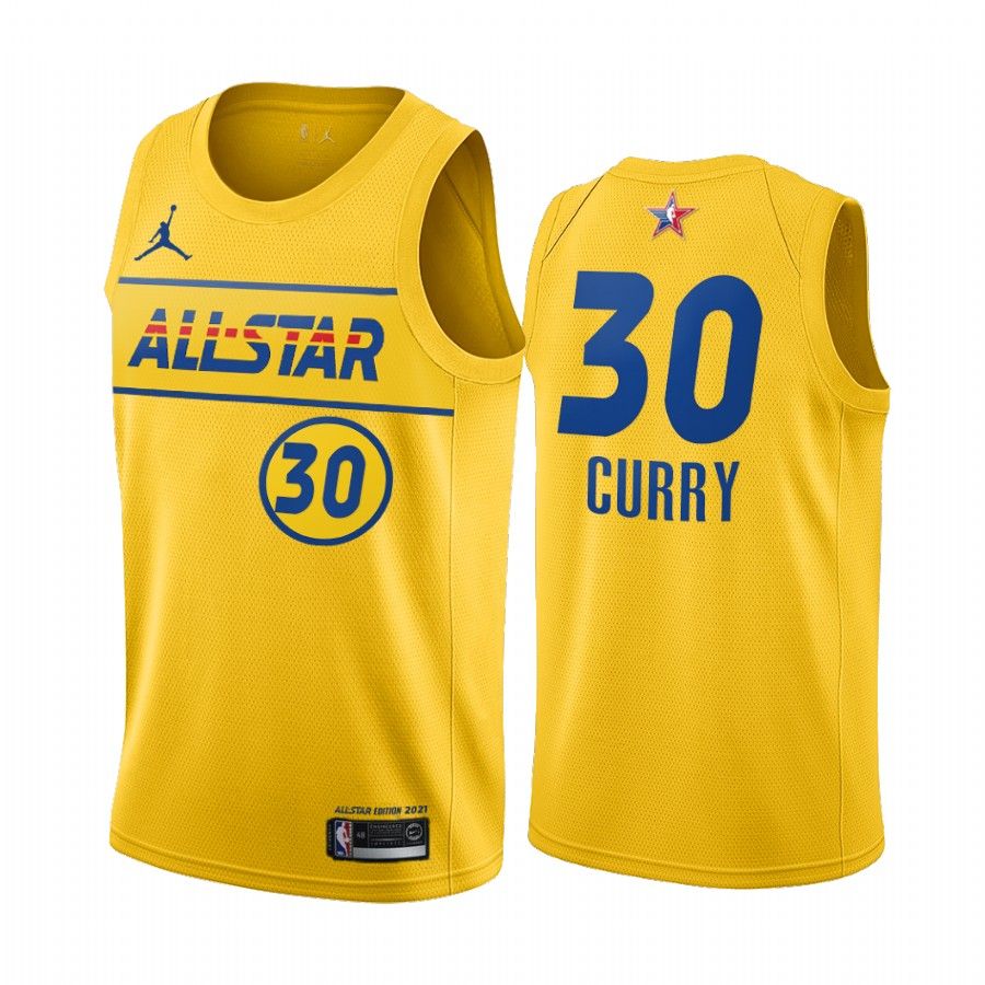 2021 All-Star #30 Stephen Curry Gold Western Conference Jersey Warriors - Friend Lounge Store - Shop for All Things Jerseys Sports - PersonalJerseys