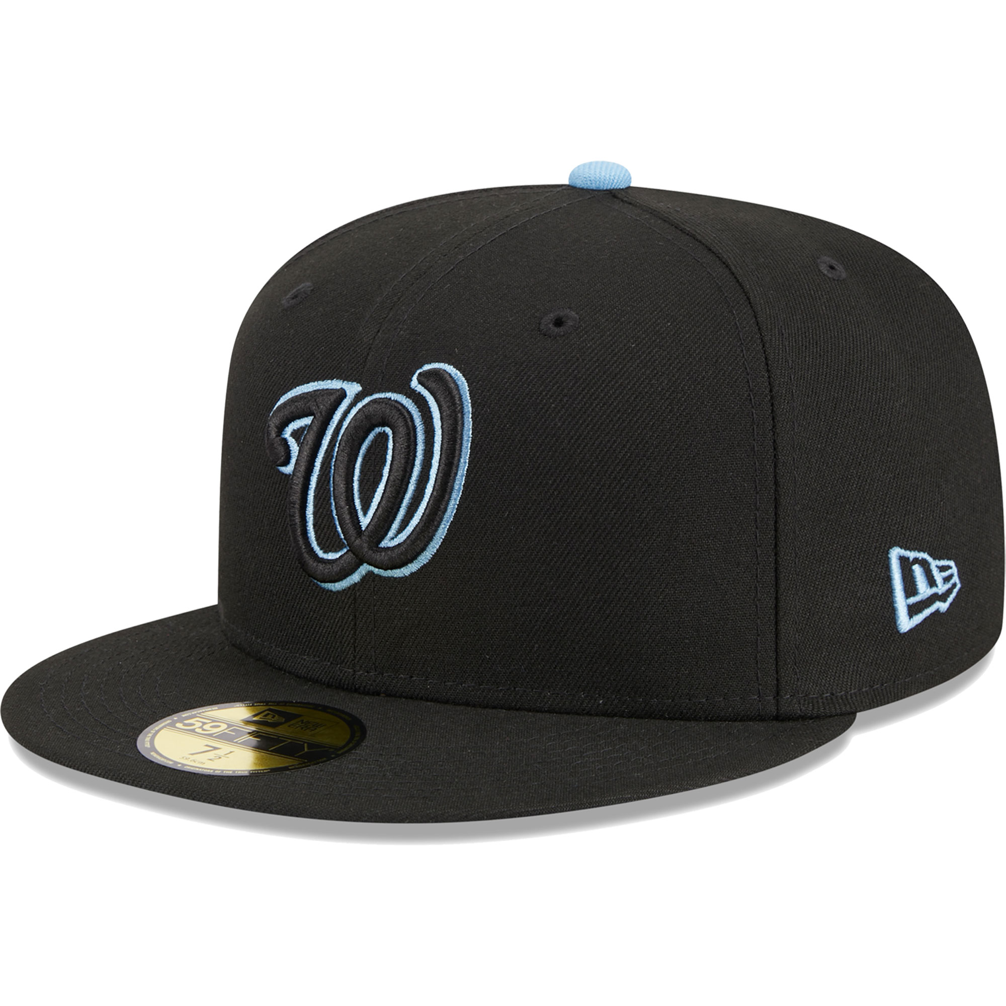 Washington Nationals New Era Pastel Undervisor 59FIFTY Fitted Hat - Black - PersonalJerseys