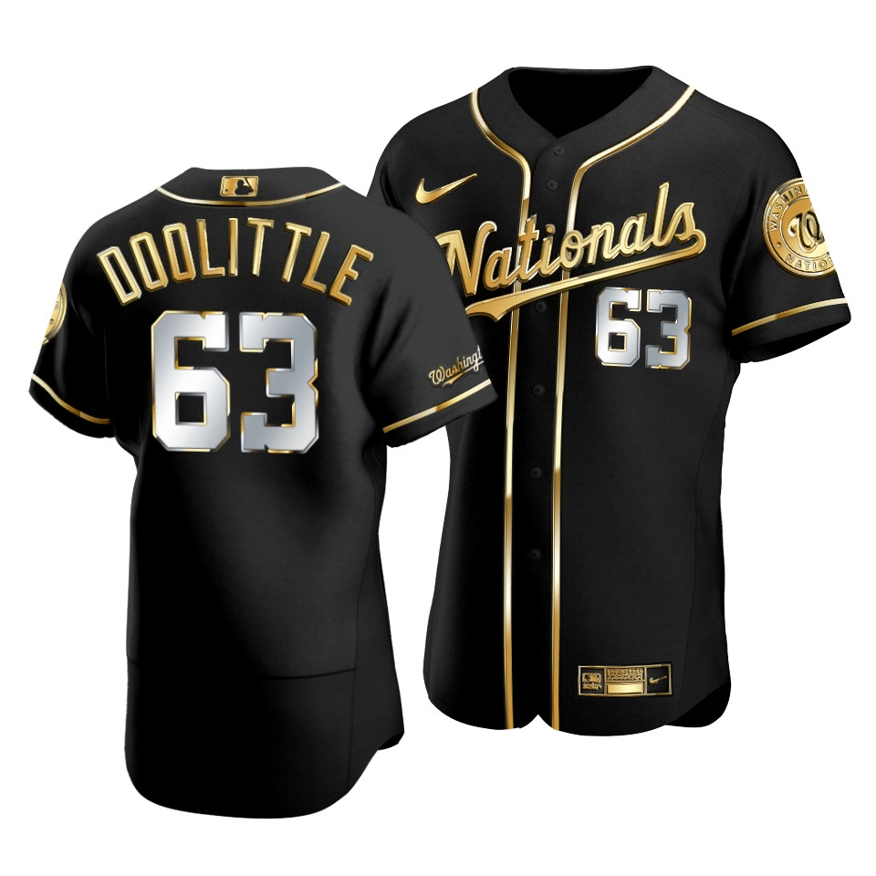 Men's Washington Nationals Sean Doolittle #63 Gold Edition Black Jersey - Friend Lounge Store - Shop for All Things Jerseys Sports - PersonalJerseys