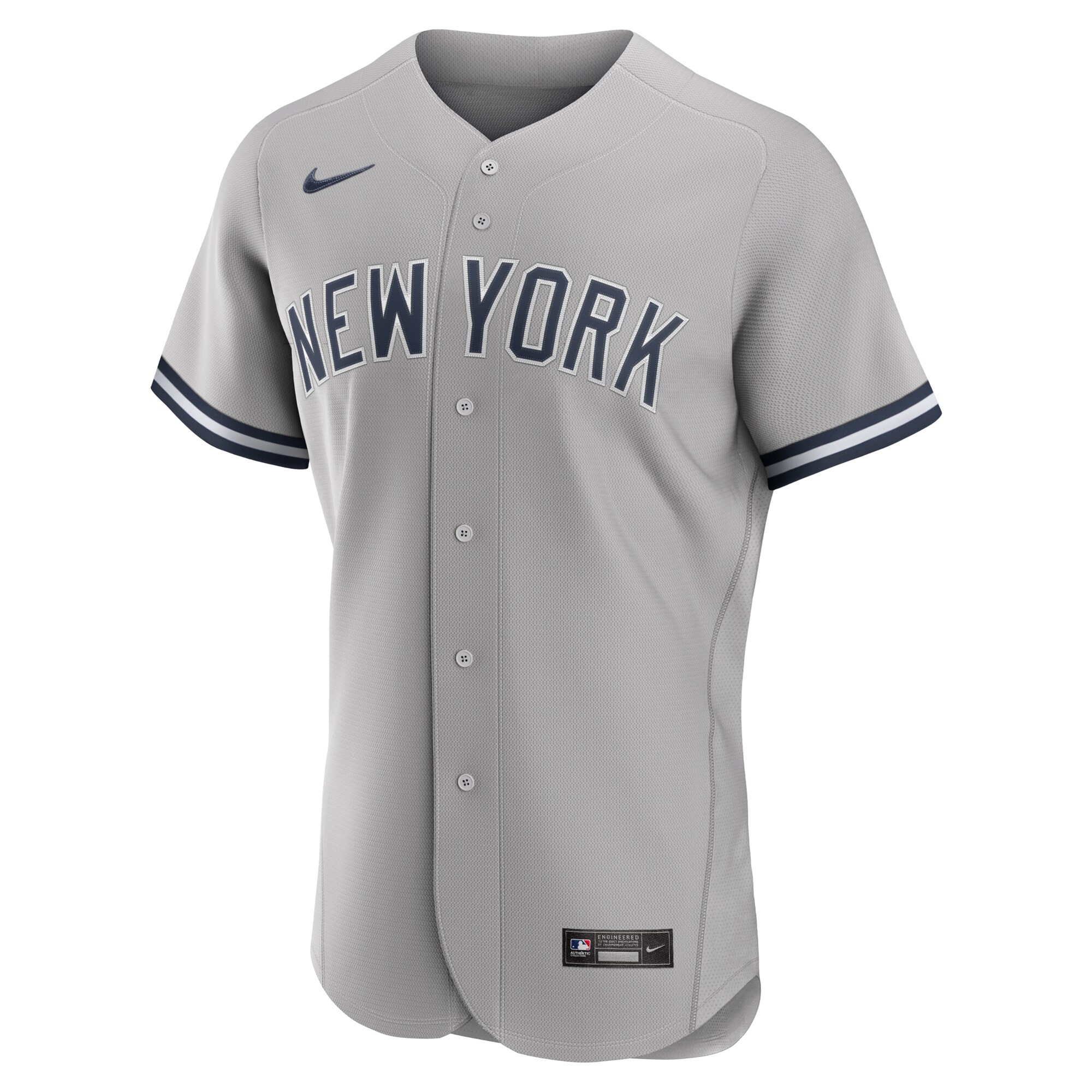 New York Yankees Nike Road Authentic Custom Jersey - Gray - PersonalJerseys