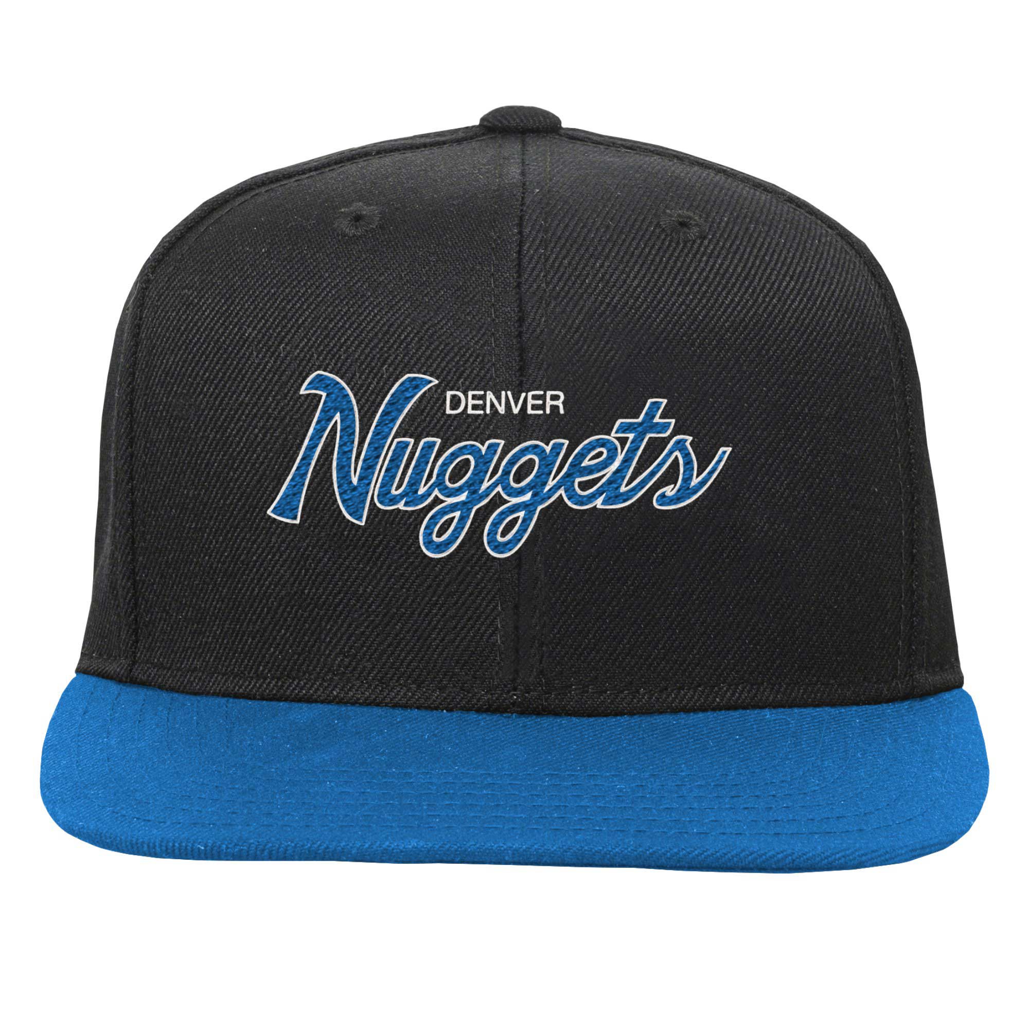 Denver Nuggets Mitchell & Ness Youth Team Script Snapback Hat - Black - PersonalJerseys
