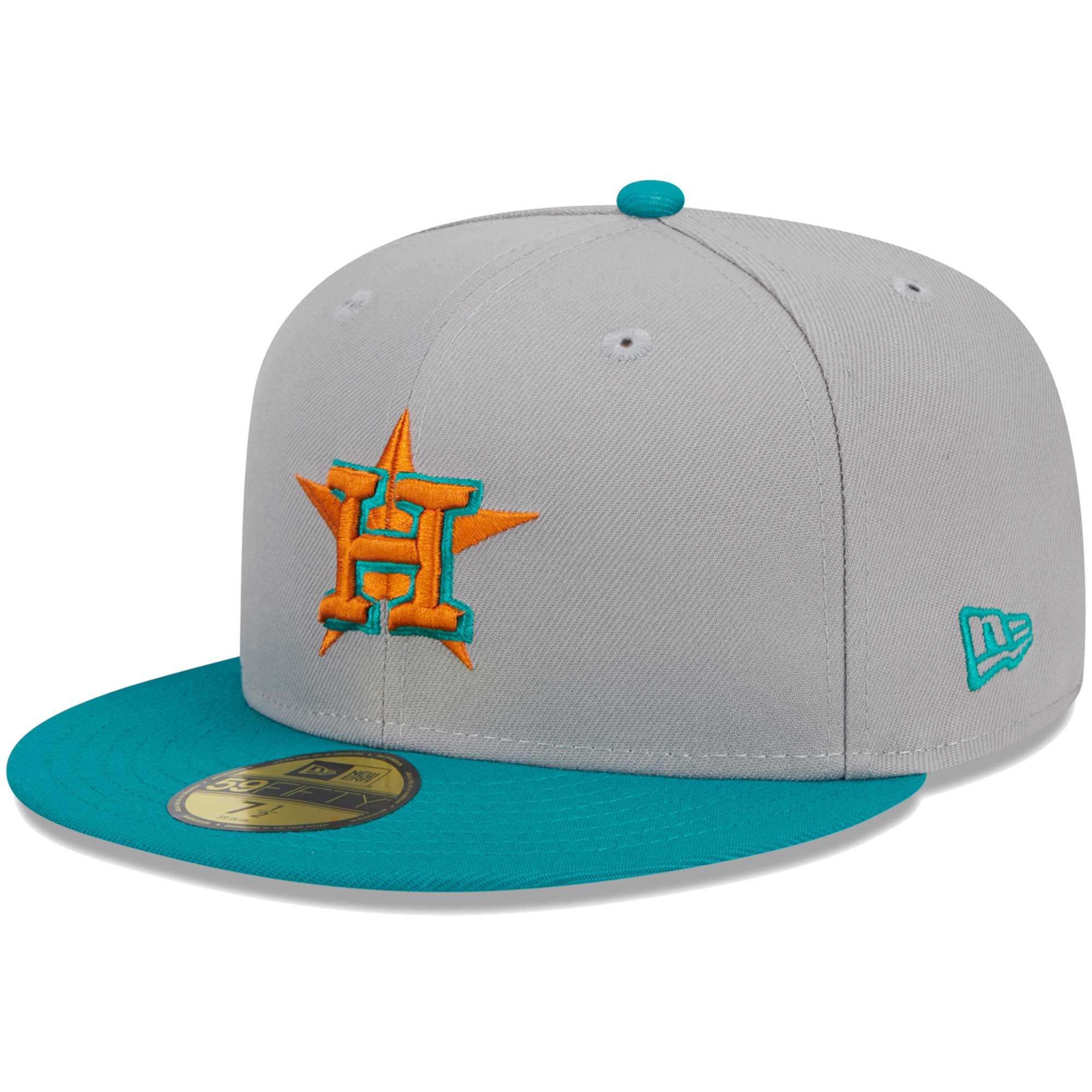 Houston Astros New Era  59FIFTY Fitted Hat - Gray/Teal - PersonalJerseys
